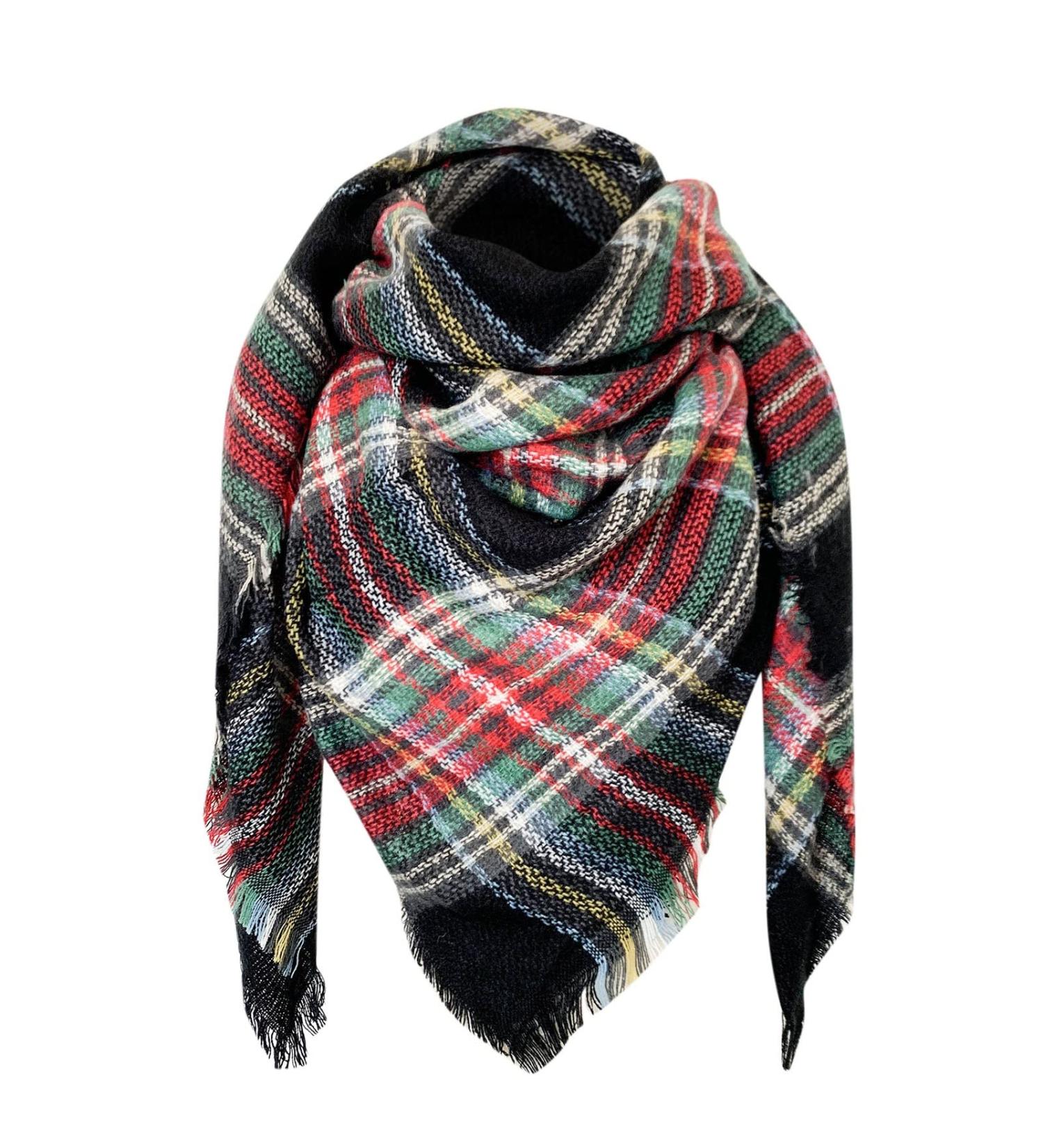 Ladies Scarf Warm Elegant Print Triangular Scarf Fashion Scarves for Every Season Women Autumn Winter Winter Scarf One Size H