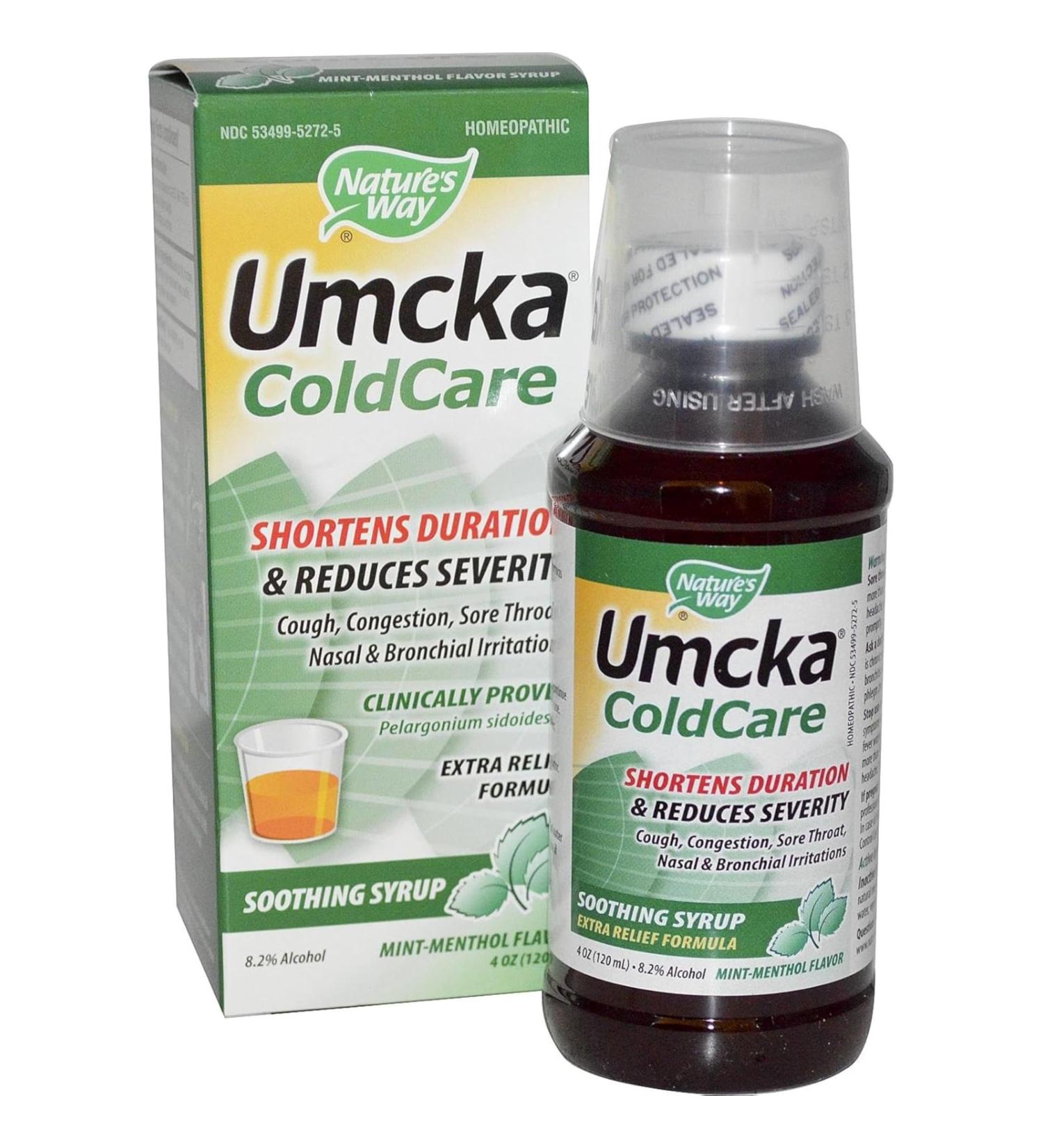Natures Way Umcka Syrup Menthol - Natural Cold & Cough Relief | Buy Worldwide - Buy Online on GoSupps.com