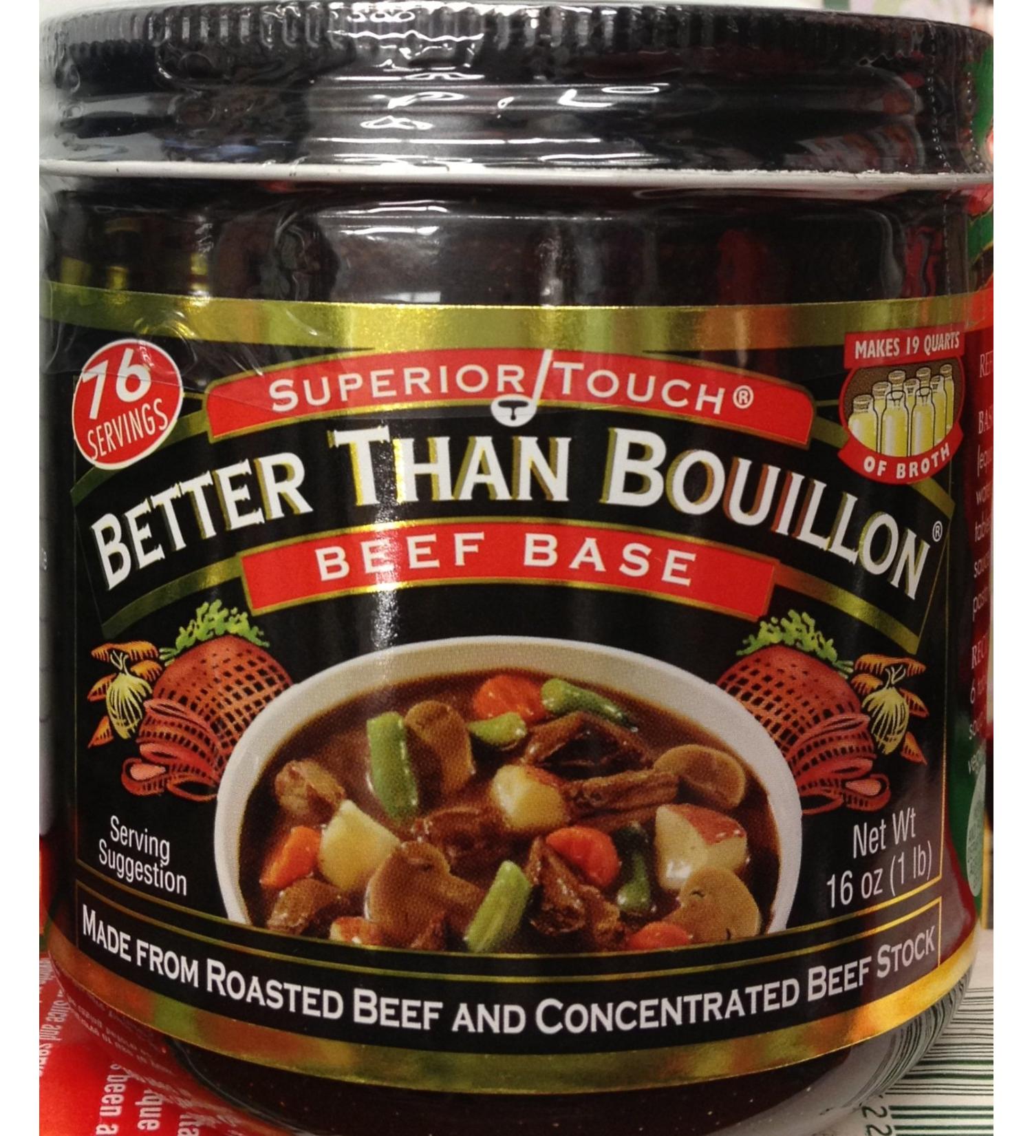 2 x 16oz Better Than Bouillon BEEF BASE Superior Touch Broth Made from Roasted Beef & Concentrated Beef Stock - Buy Online on GoSupps.com