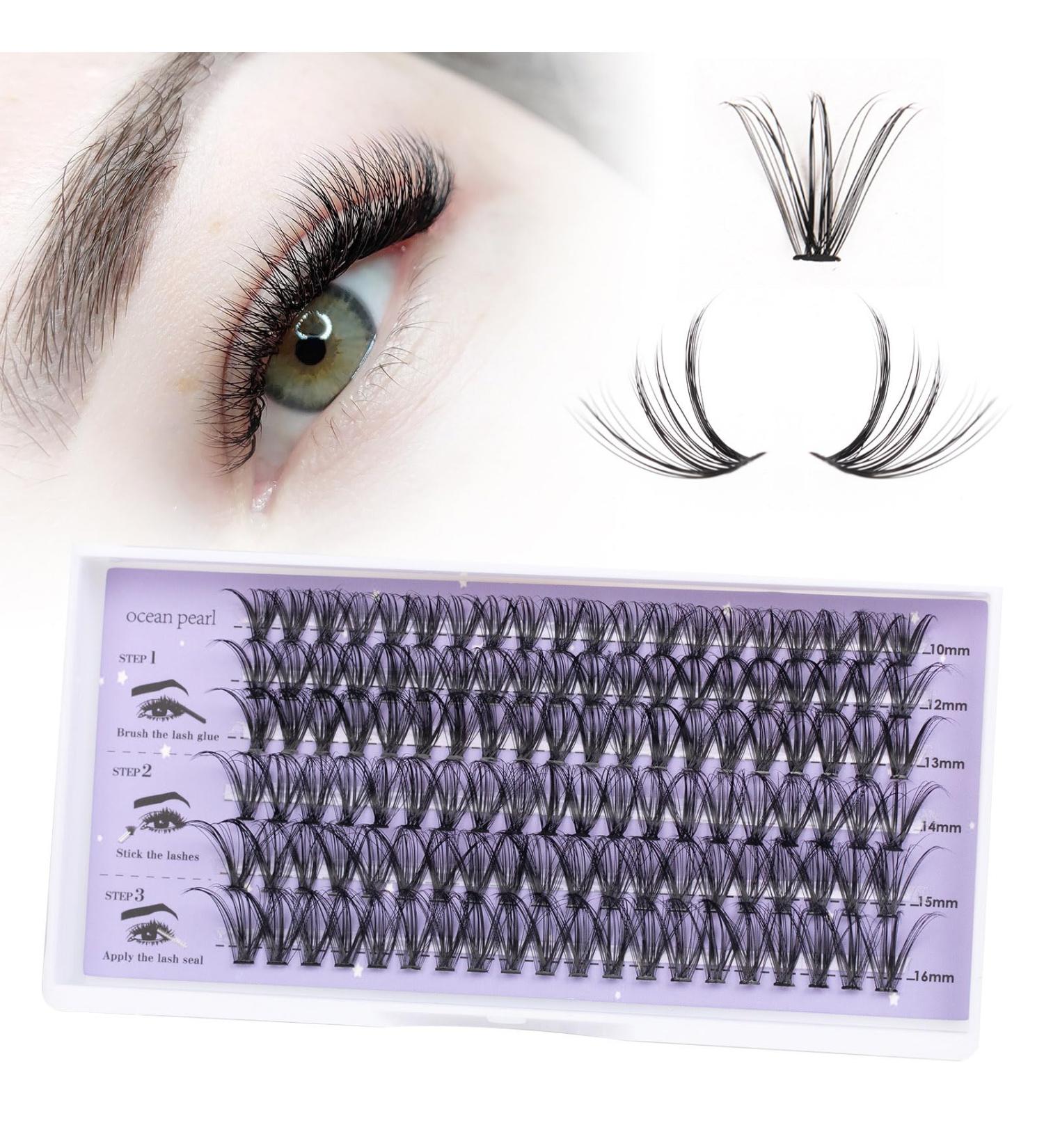 DIY Eyelash Extensions - 120 Individual False Eyelashes for Beginners | Reusable 10-16mm C/CC/D Curl | 30D Pack - Buy Online on GoSupps.com