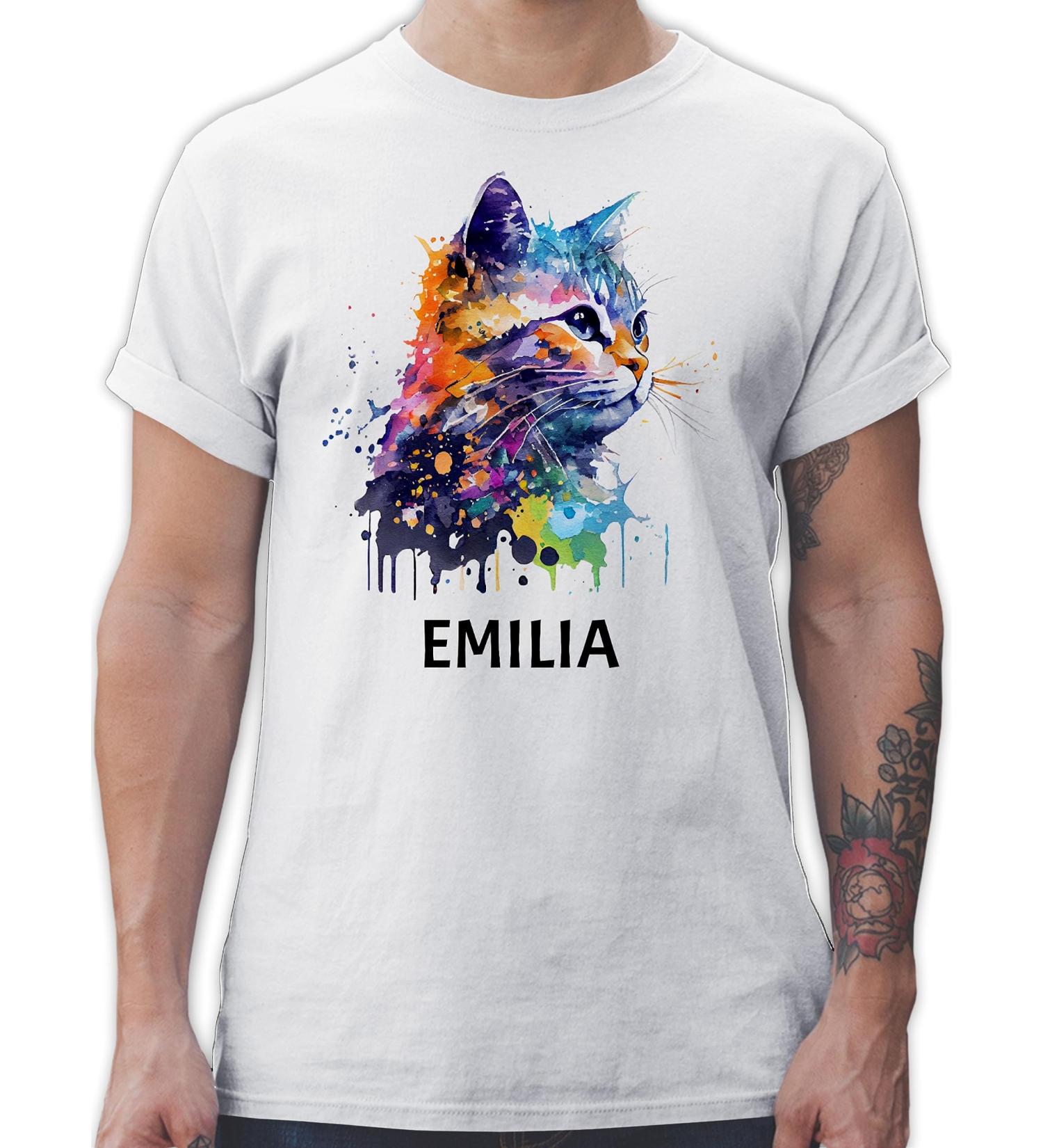 Personalized Cat T-Shirt for Men | Custom Name Gifts | Shirtracer | White 5XL & Large Sizes - Buy Online on GoSupps.com