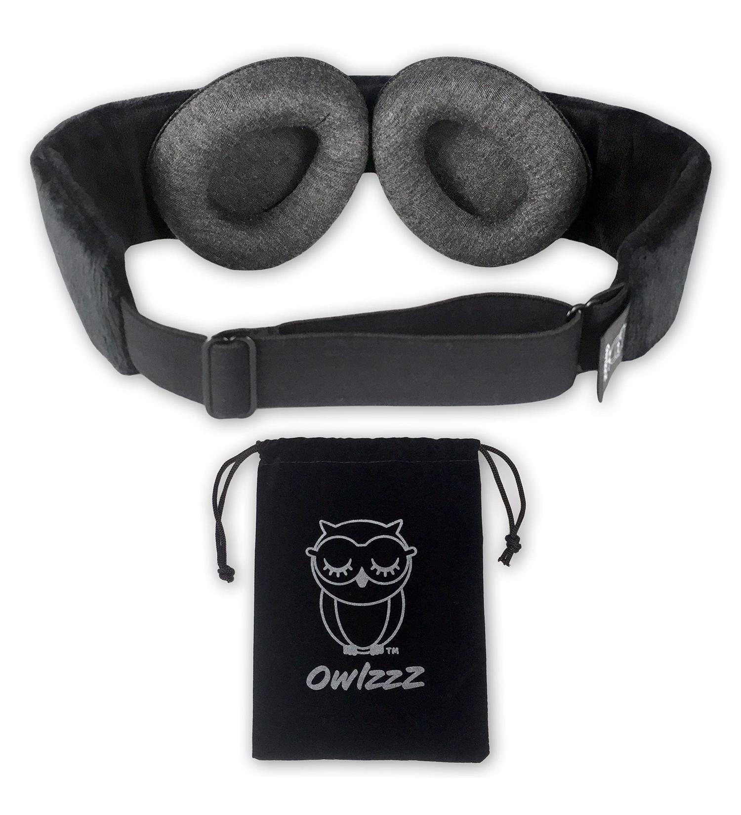 OwlzzZ Blackout Sleep Mask for Men & Women - 3D Contoured Adjustable Eye Mask for Side Sleepers - Black Hole - Buy Online on GoSupps.com