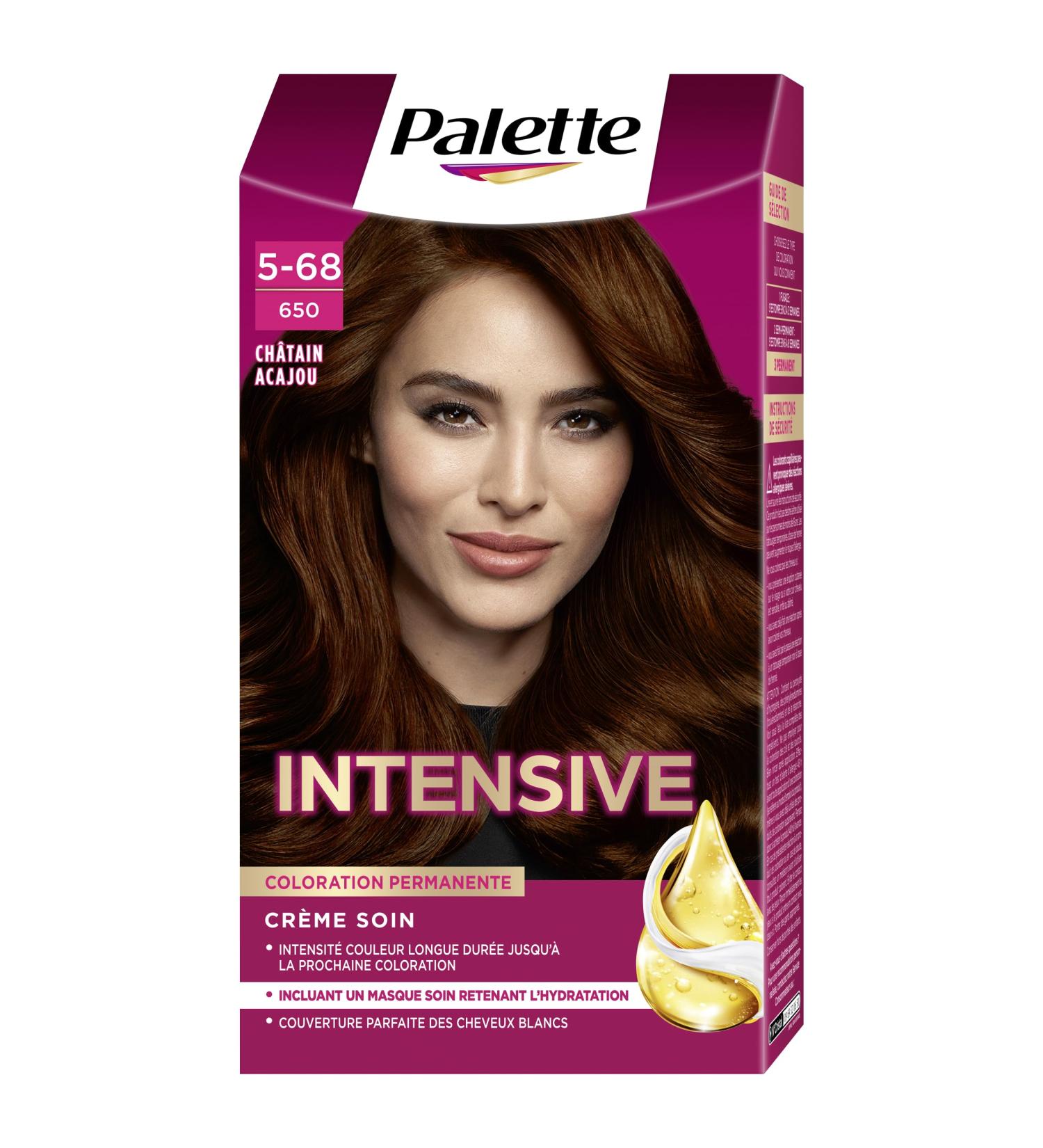 Schwarzkopf - Palette - Coloration Permanente Cheveux - Cr me Soin - Couvre 100% Des Cheveux Blancs - Tenue 8 Semaines - Chatain Acajou 650 Chatain Acajou 650 1 unit (Lot de 1) - Buy Online on GoSupps.com