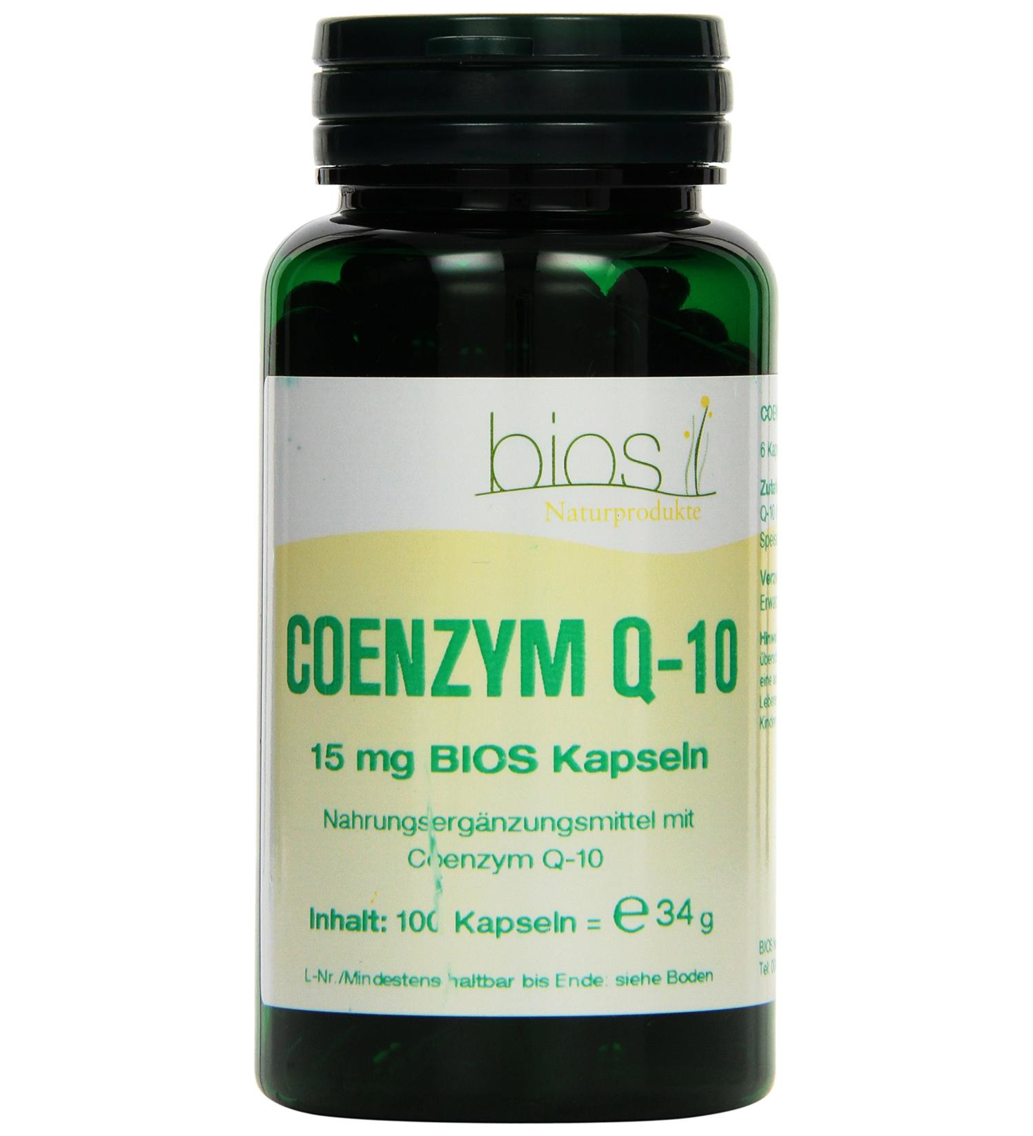 Buy Bios Coenzyme Q-10 15 mg Capsules (1 Pack 34 g) - Boost Energy & Heart Health | International Shipping - Buy Online on GoSupps.com