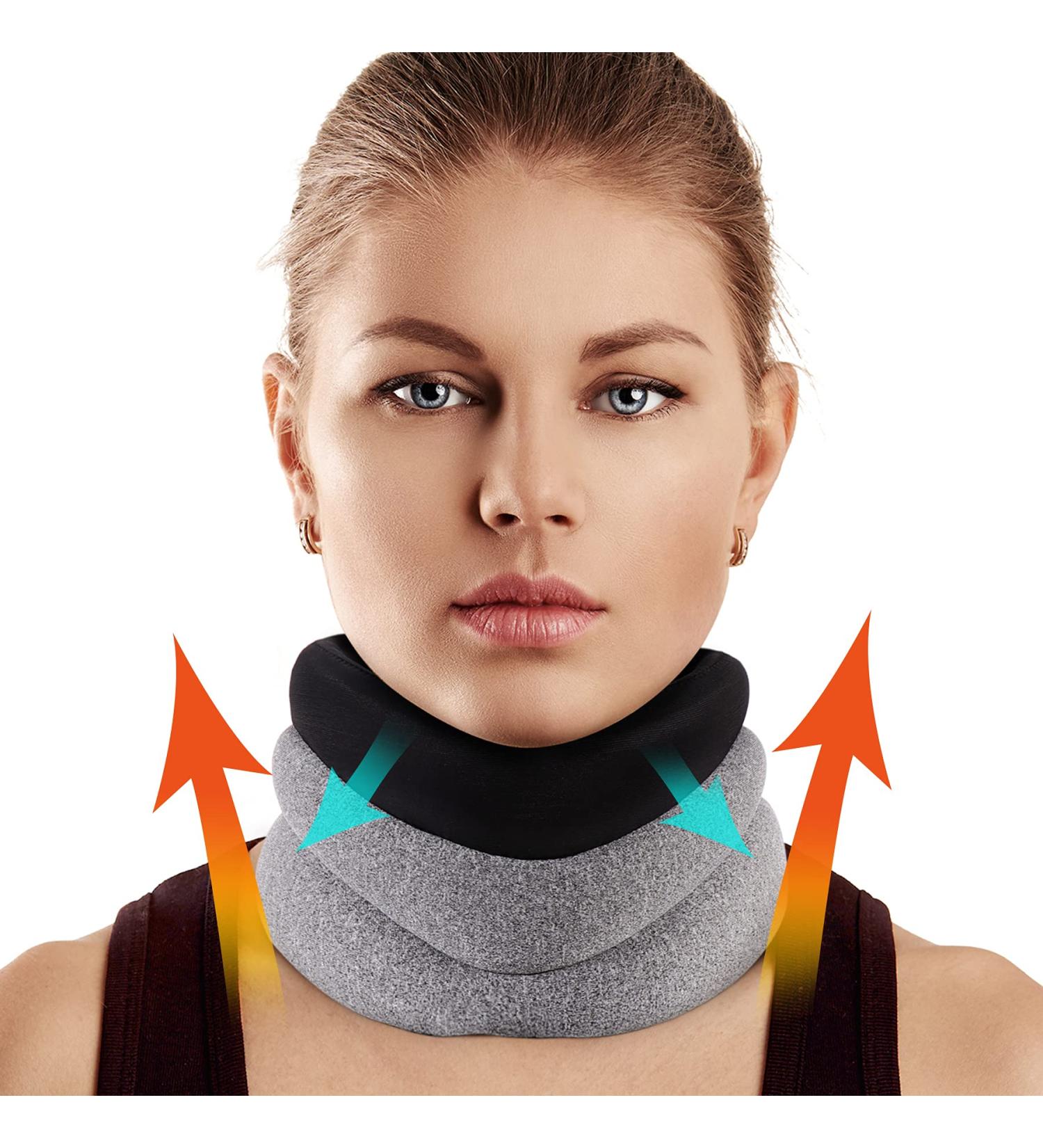 Neck Brace for Pain Relief | Foam Cervical Collar for Sleeping & Whiplash Support | Adjustable Neck Support for Men & Women - Buy Online on GoSupps.com