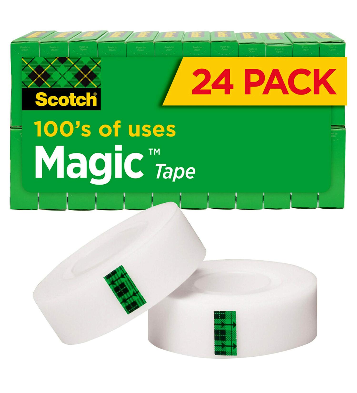 Scotch Brand Magic Tape  Numerous Applications  Cuts Cleanly  Engineered for Office and Home Use  3/4 x 1000 Inches  Boxed  24 Refill Rolls (810K24) - Buy Online on GoSupps.com
