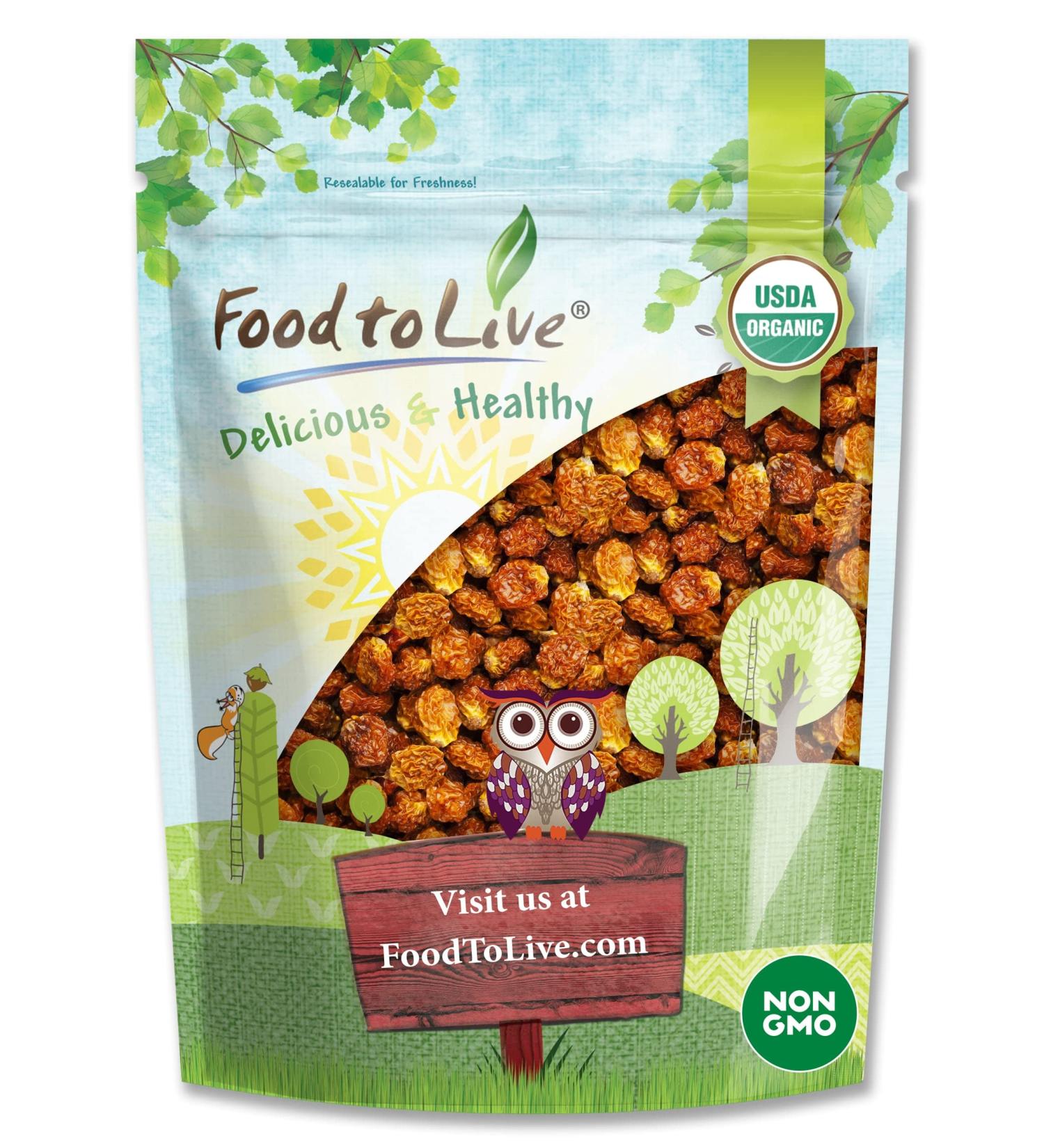 Organic Golden Berries 1lb | Non-GMO Dried Whole Berries | Unsweetened & Sulfite-Free | Kosher & Vegan | Vitamin A-Rich Snack for Baked Goods & Granola - Buy Online on GoSupps.com