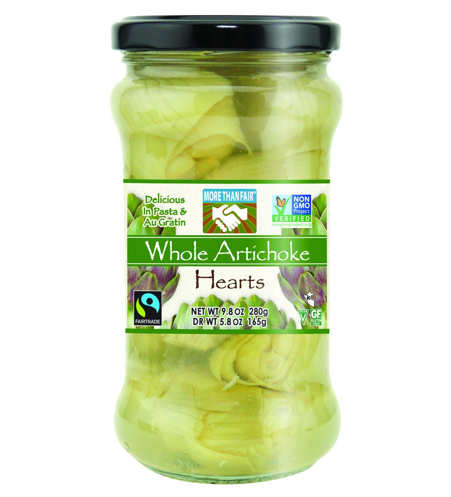 More Than Fair Whole Artichoke Hearts Jar - 9.8 oz | Buy Organic & Quality Artichokes - Buy Online on GoSupps.com