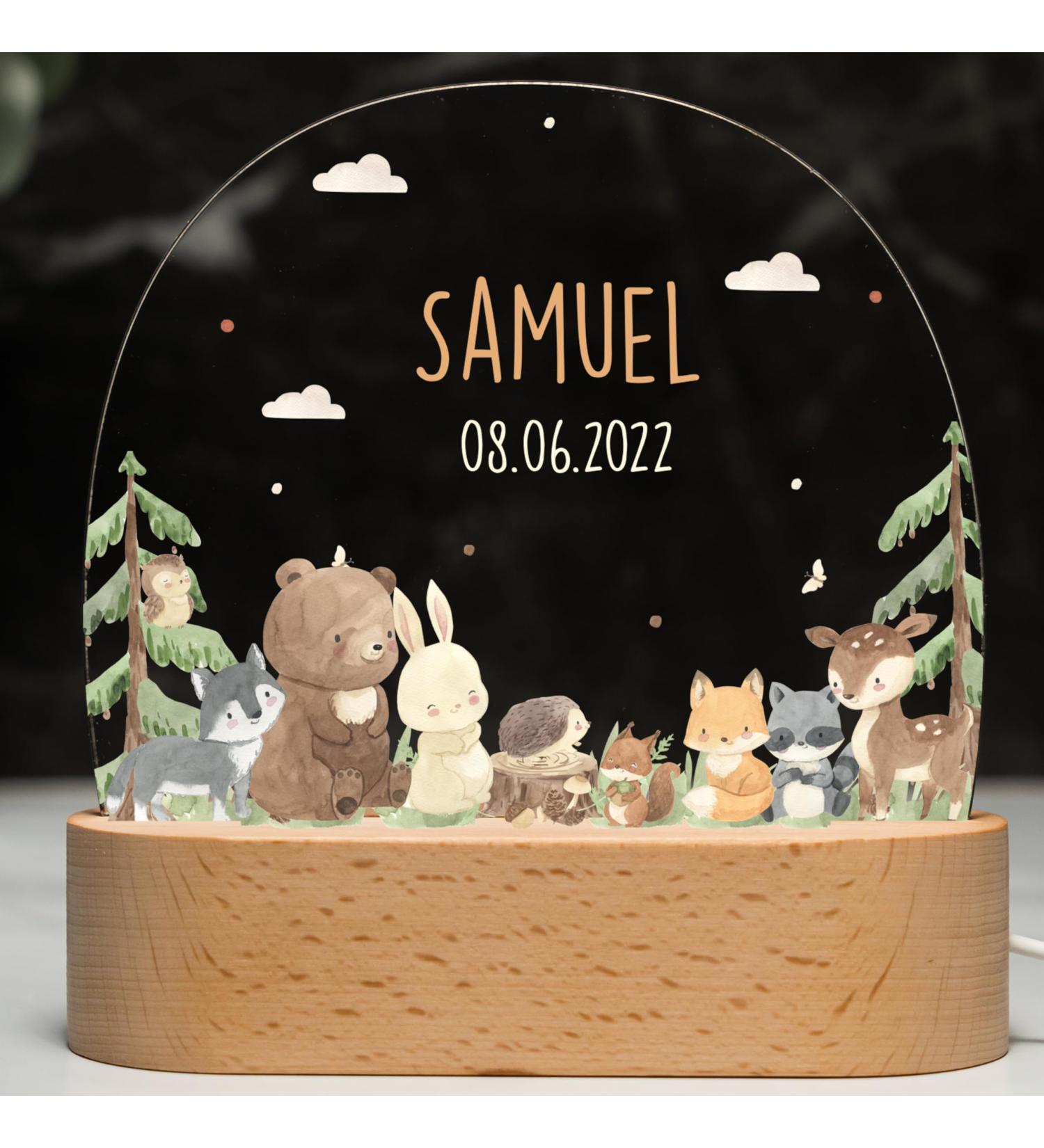 Kidsmood Nachtlampe - Personalized Bedside Lamp for Children | Cute Night Light for Babies | Unique Gift for Baby Showers & Births - Buy Online on GoSupps.com