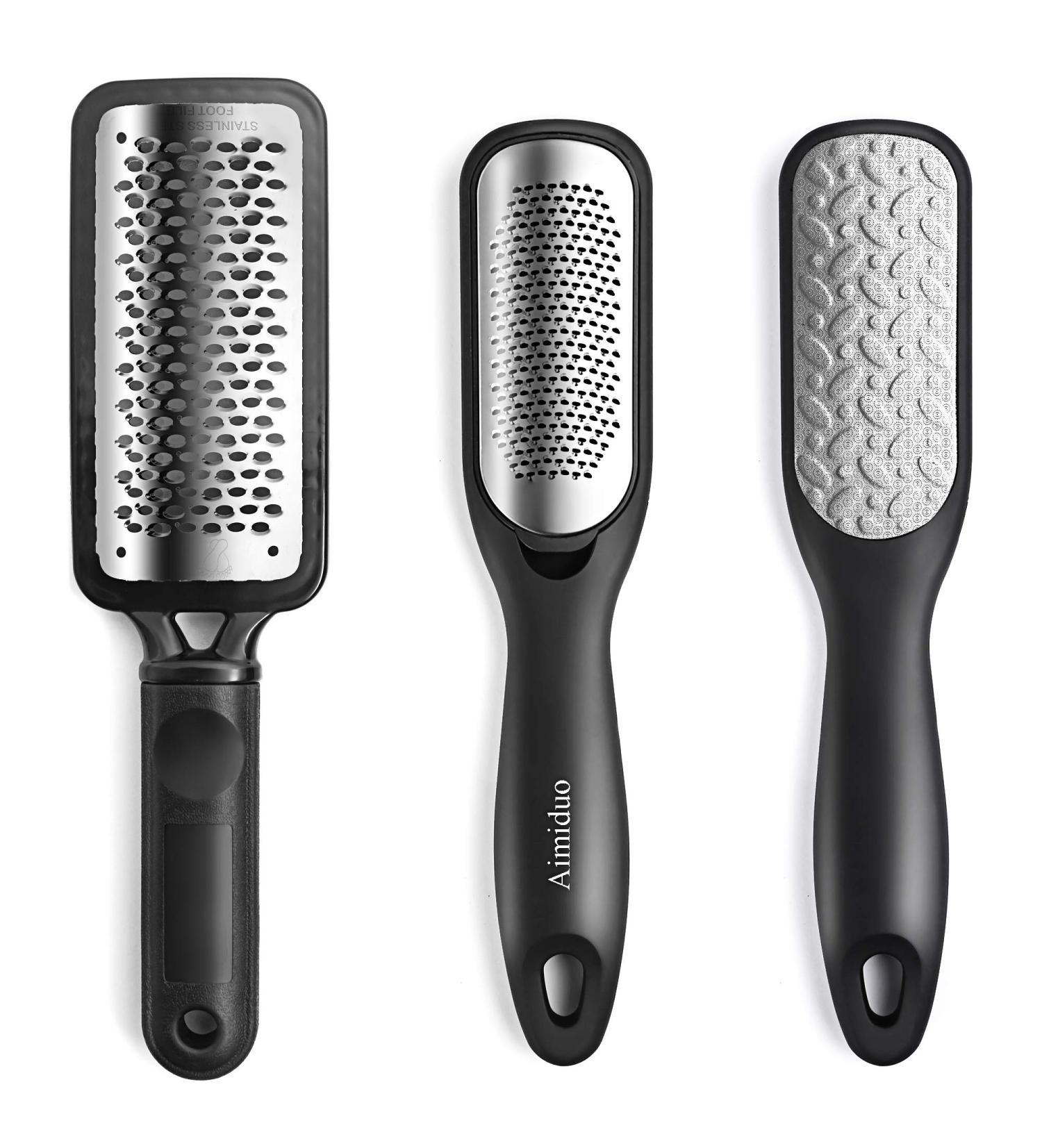 Colossal Foot Rasp & Professional Pedicure Kit - Surgical Grade Stainless Steel File for Hard Skin Removal - Black/Silver - Buy Online on GoSupps.com