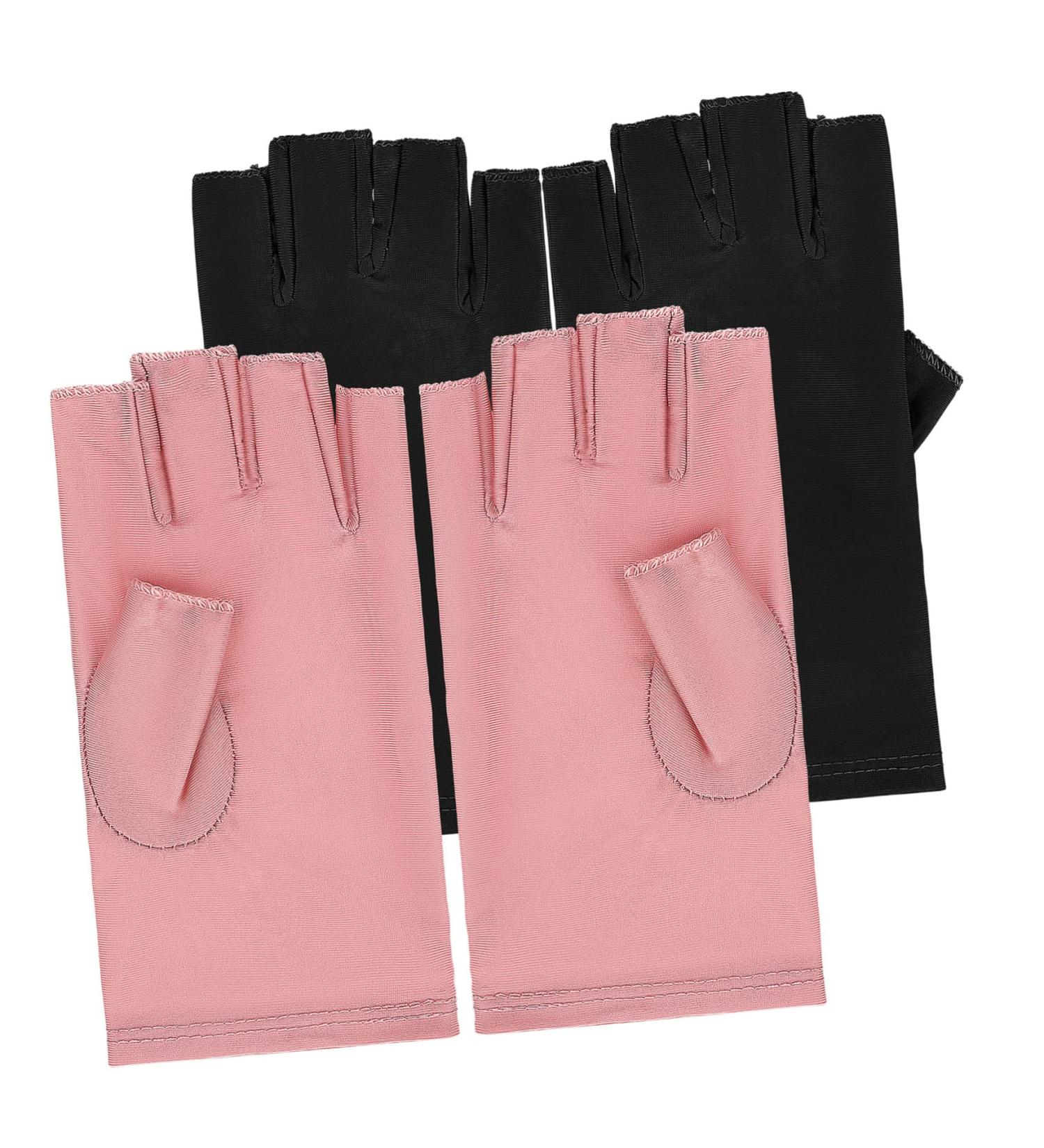 PLAFOPE 2 Pairs UV Gloves Fingerless Gloves UV Nail Gloves Gel Nail Gloves Nail Nail Art Accessory UV Rays Gloves Manicure Gloves Anti UV Nail Art Supplies Nail Gloves - Buy Online on GoSupps.com