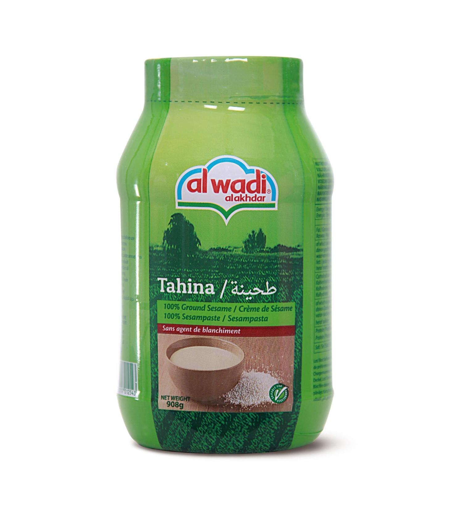 Al Wadi Al Akhdar - Tahina 100% Ground Sesame - 32oz/908g (Pack of 2)