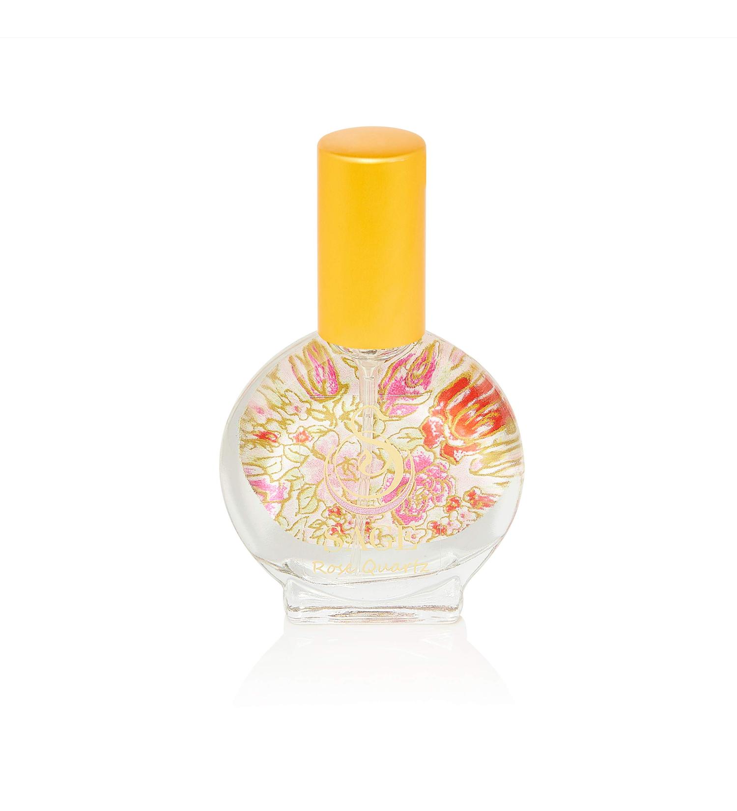 Rose Quartz Organic Mini Perfume Spray by Sage- 1/2 oz Vegan & Cruelty-Free Floral Scent Rose Damask Honeysuckle Jasmine Rose Quartz 1/2 oz Mini Eau de Toilette Spray - Buy Online on GoSupps.com