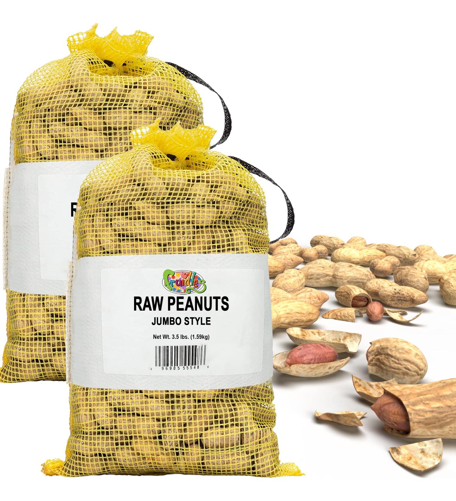 Fruidles Raw Peanuts  Raw Peanuts in Shell  Great for Boiling  Squirrels Feed  Birds Feed and Wildlife  3.5LB Bag (2-Pack) - Buy Online on GoSupps.com