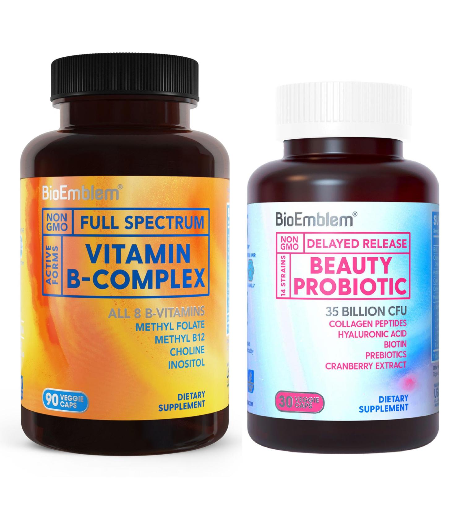 BioEmblem Beauty Probiotics for Women and Vitamin B-Complex - Buy Online on GoSupps.com