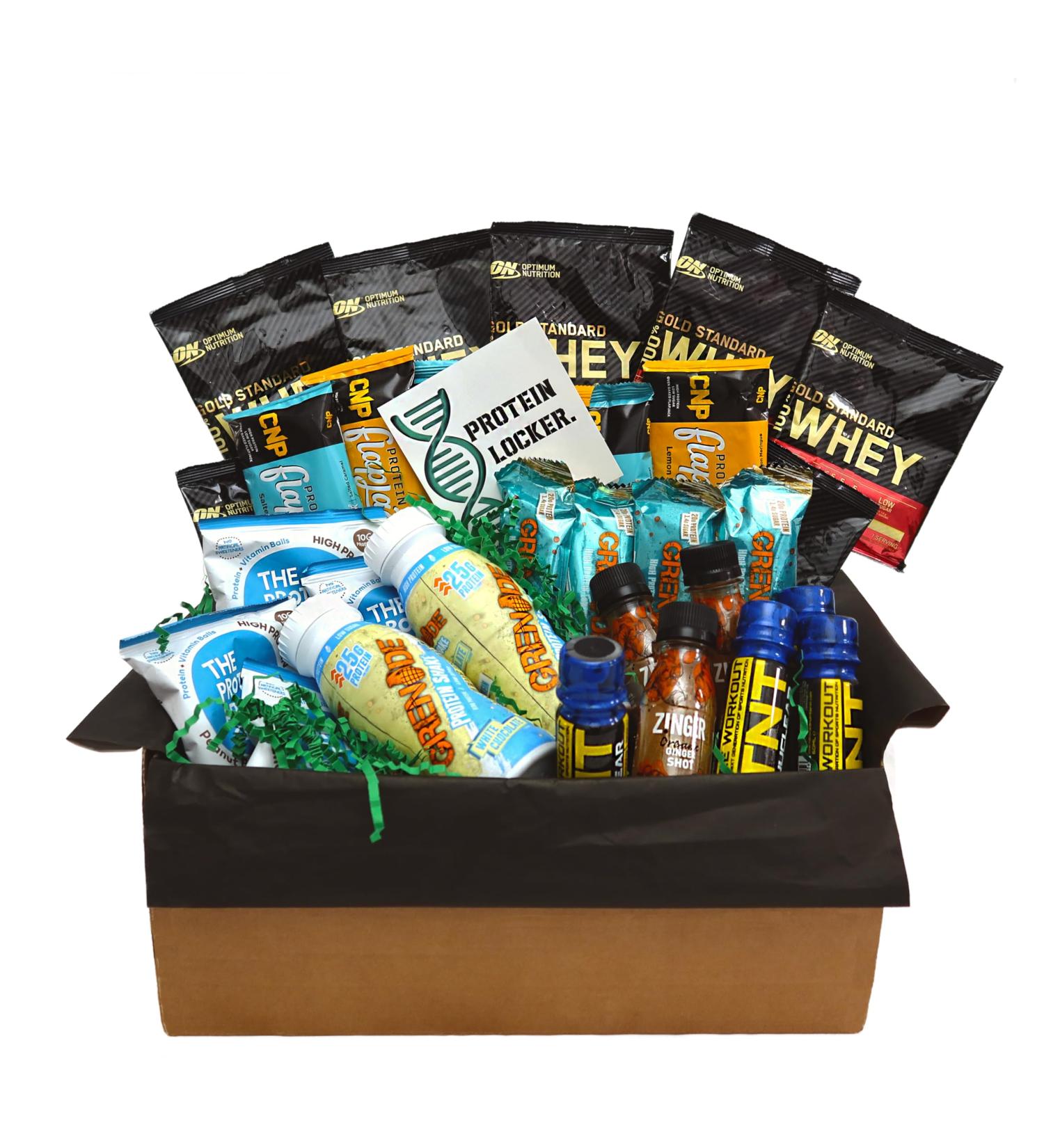 Ultra Protein Bundle: High-Protein Snacks Box - Perfect Hampers for Gym - Goers and Fitness Enthusiasts - Includes Protein Bars Shakes and Handpicked Snack Selection - Buy Online on GoSupps.com