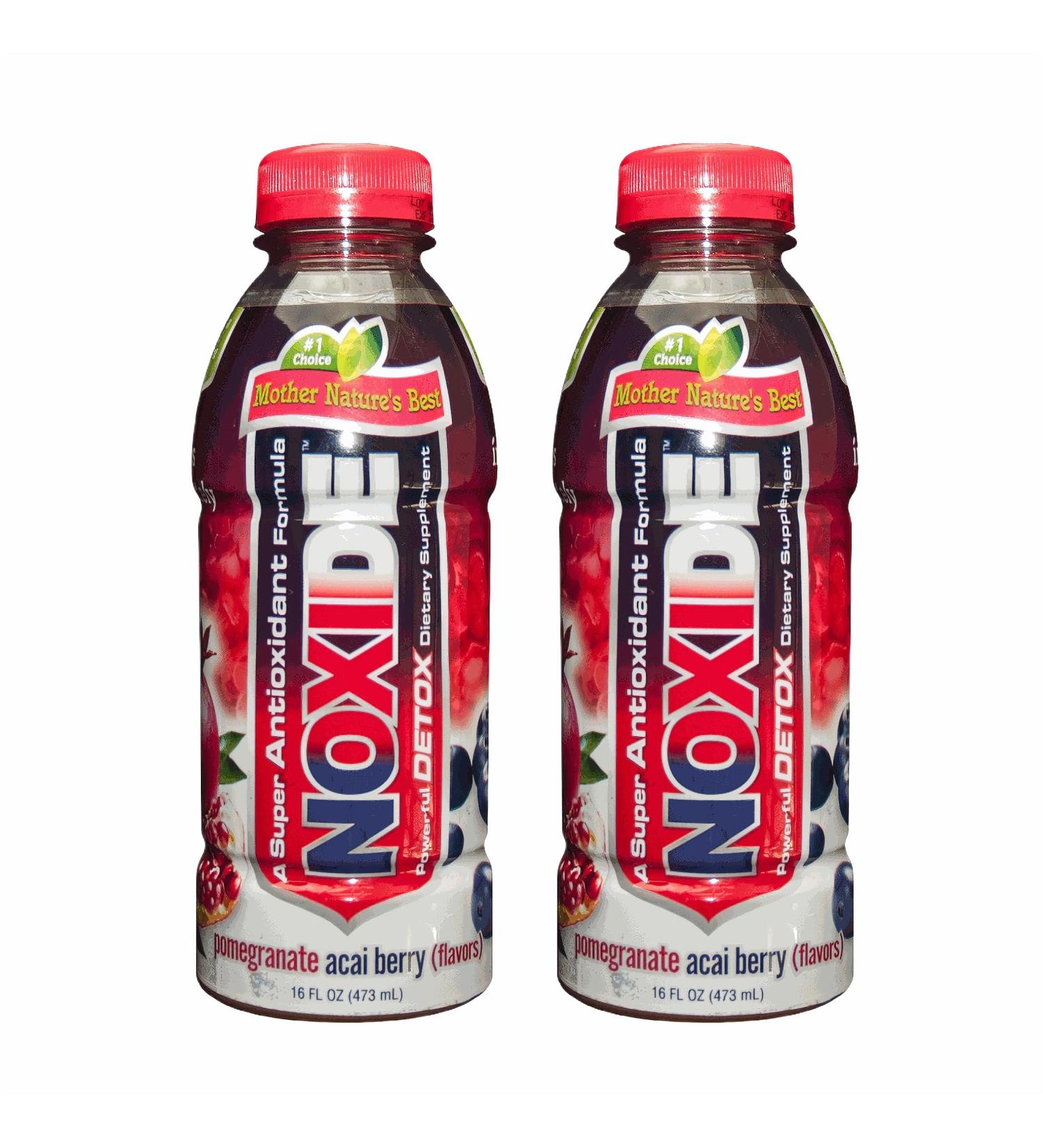 NOXIDE Detox Natural Body New Formula with Turmeric Root & Milk Thistle | Pomegranate & Acai Berry | 16oz (473 ml)/Bottle | 2 Pack - Buy Online on GoSupps.com