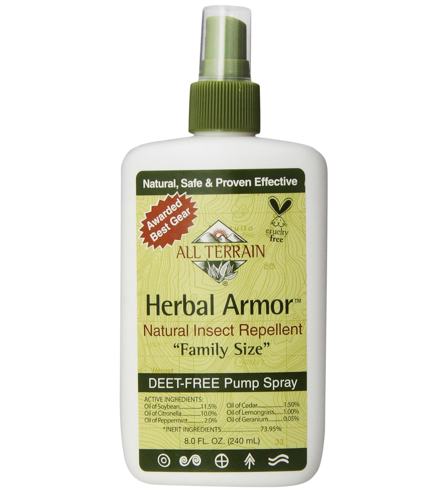 All Terrain Herbal Armor Insect Repellent - Deet-Free Pump Spray 8oz | Natural & Effective - Buy Online on GoSupps.com