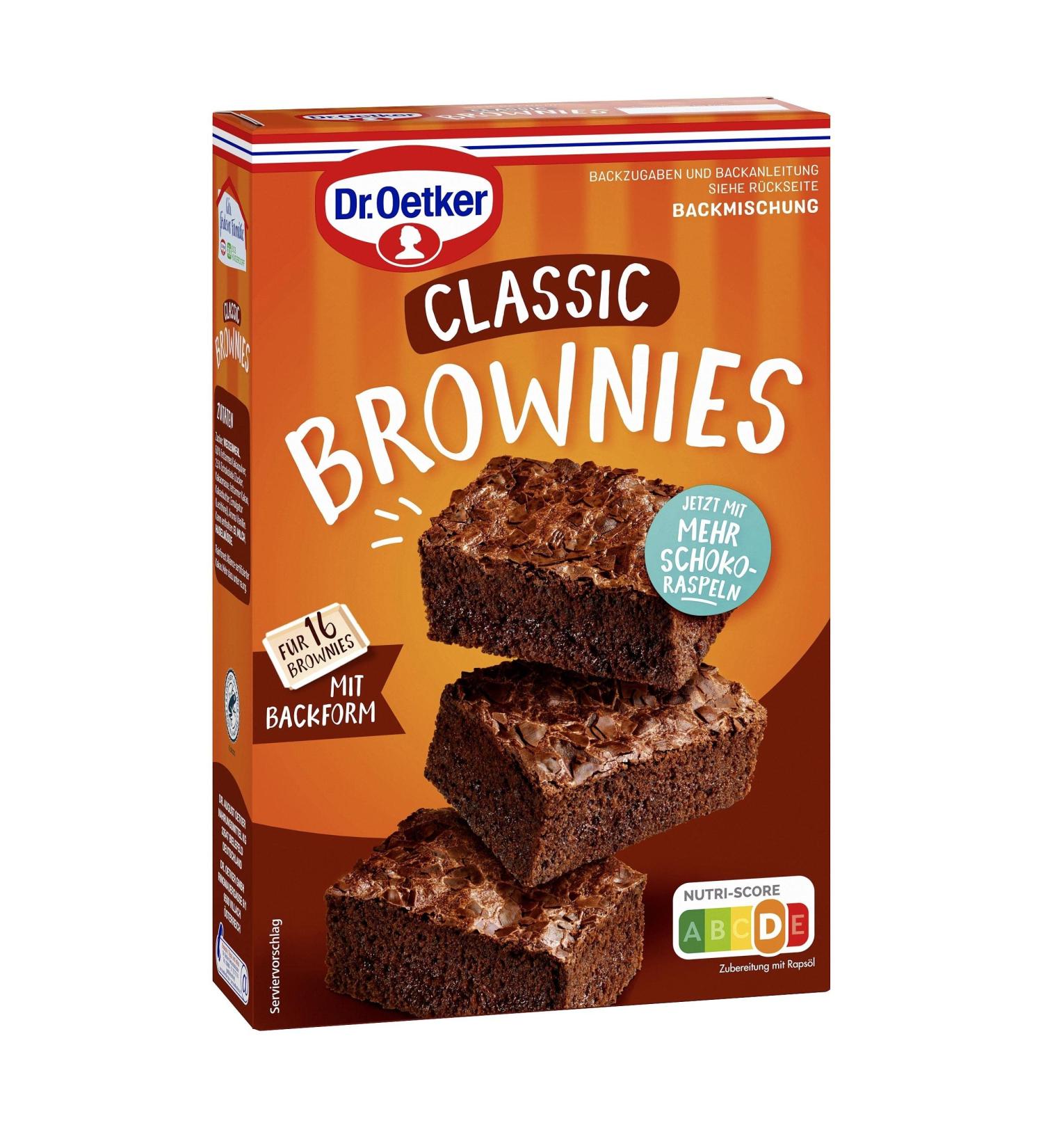 Dr. Oetker Brownies 8 Pack - Premium Baking Mix & Pan | Dark Chocolate with Raspberries | Easy 16 Brownies | International Shipping Available - Buy Online on GoSupps.com
