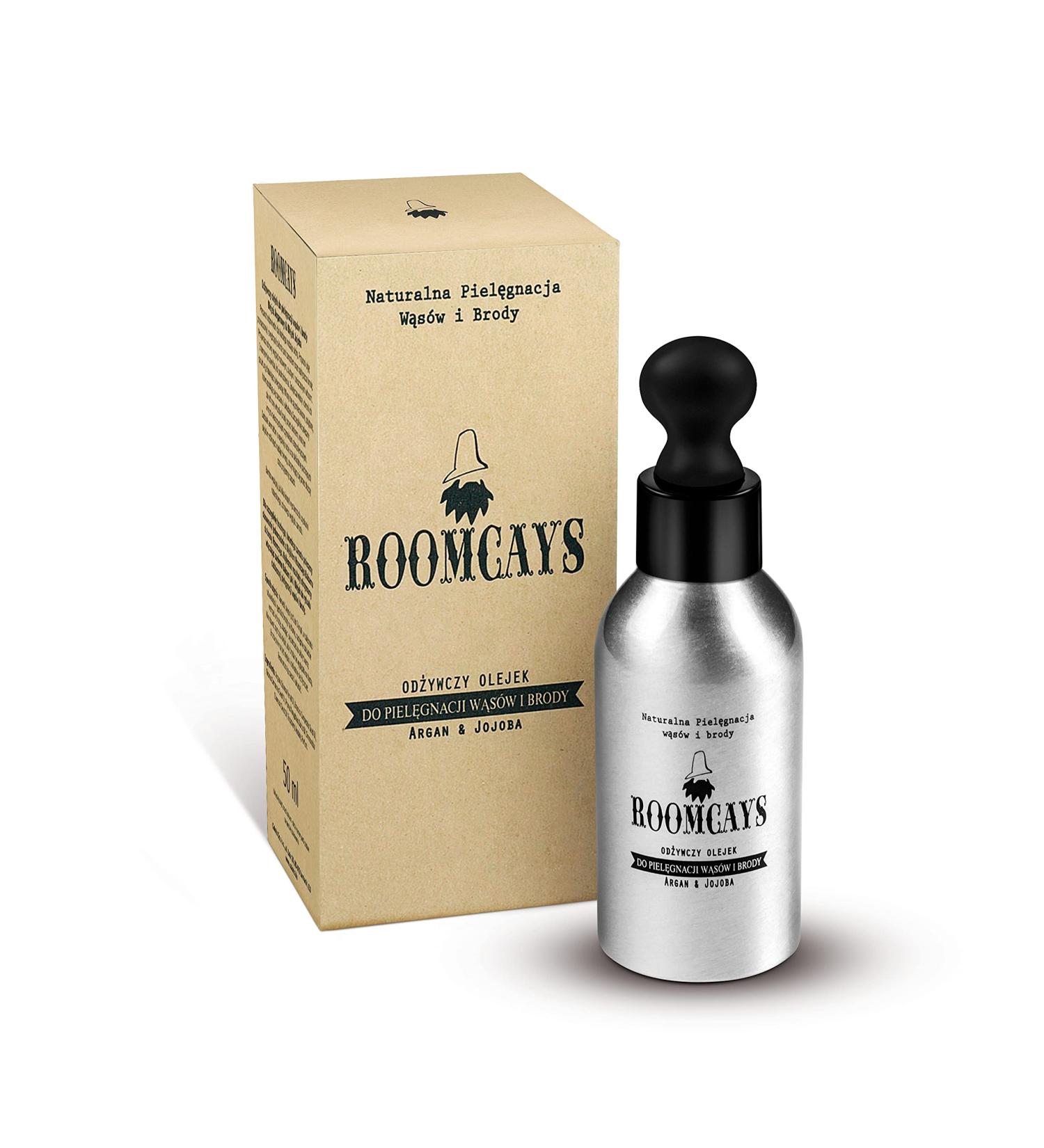 Roomcays Beard Oil for Men - 50ml Argan & Jojoba Oil - Intensive Grooming & Moisturizing Care - Male Fragrance - Buy Online on GoSupps.com