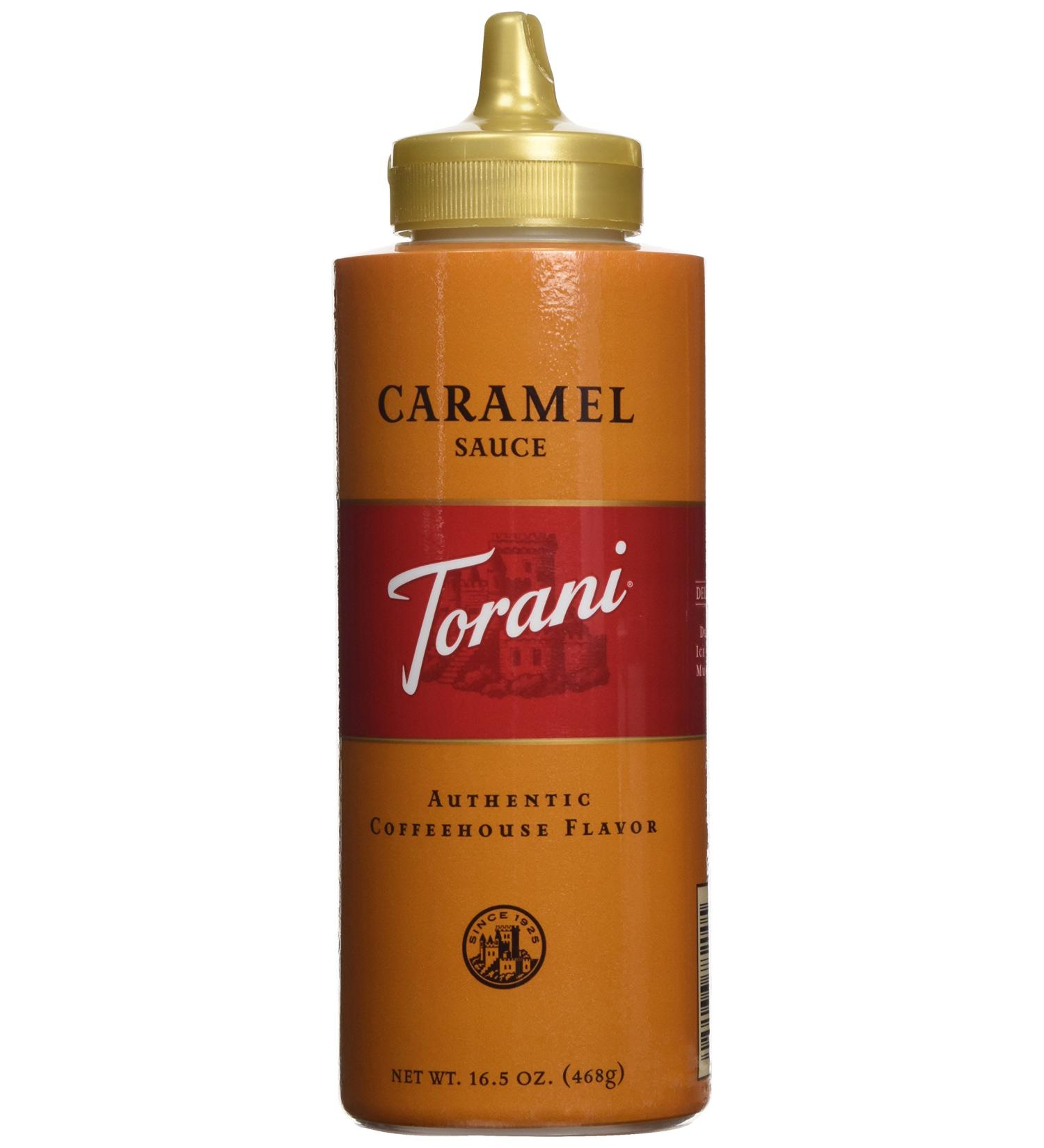 Torani Caramel Sauce 16.5 oz Squeeze Bottle - 2-Pack | Rich and Delicious Caramel Flavor - Buy Online on GoSupps.com