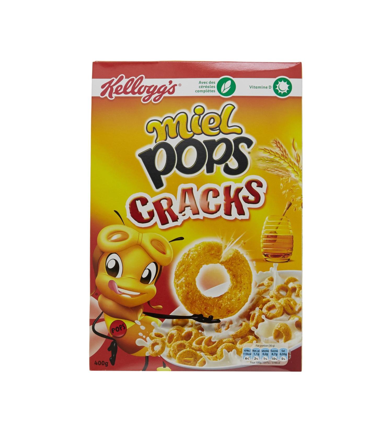 Kellogg's Honey Pops Cracks Cereal 400g - Pack of 3 - Buy Online on GoSupps.com