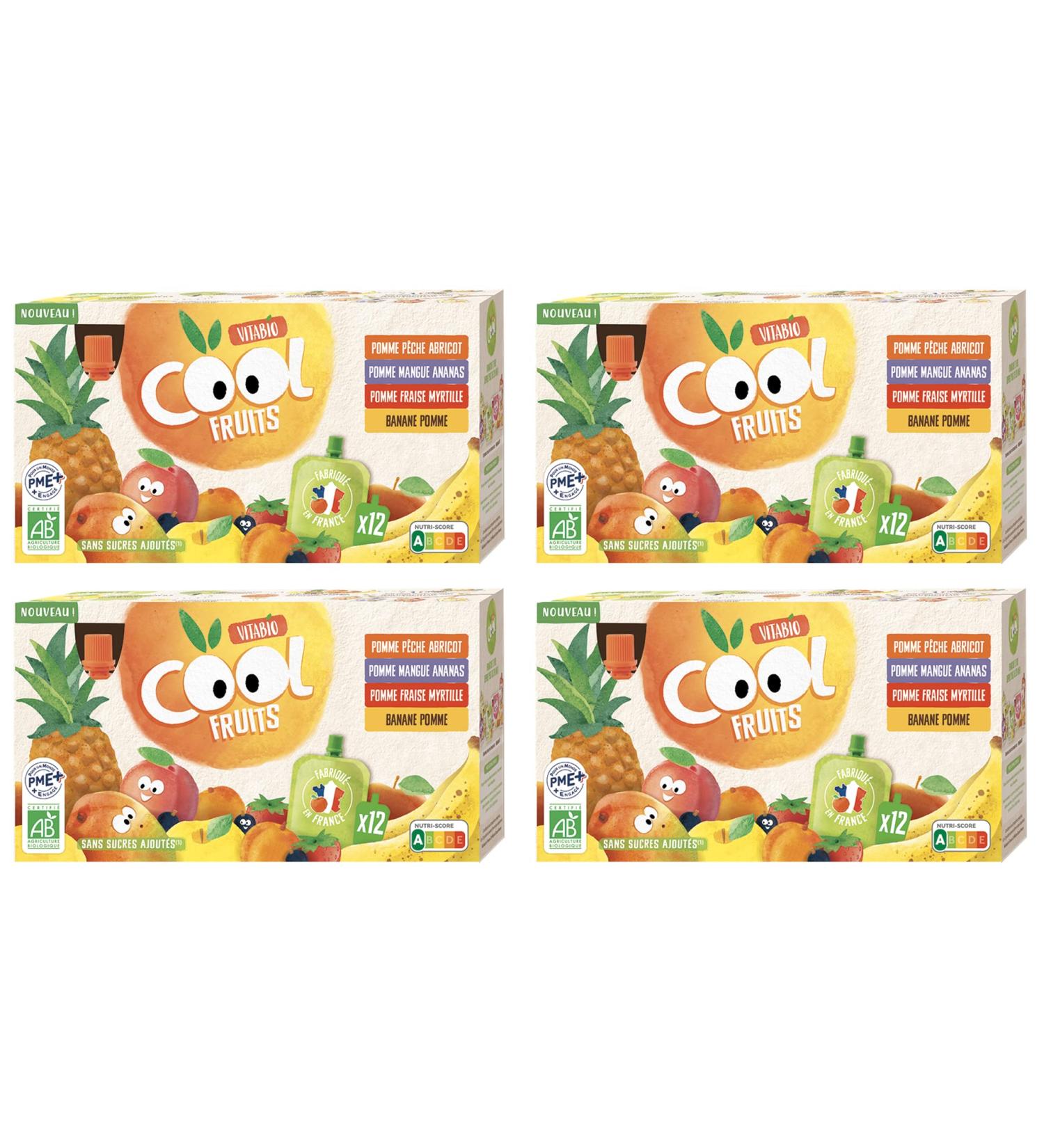 Vitabio Cool Fruits Multifragrances 4 Recipes - Organic - 12 x 90g - Pack of 4 - Buy Online on GoSupps.com