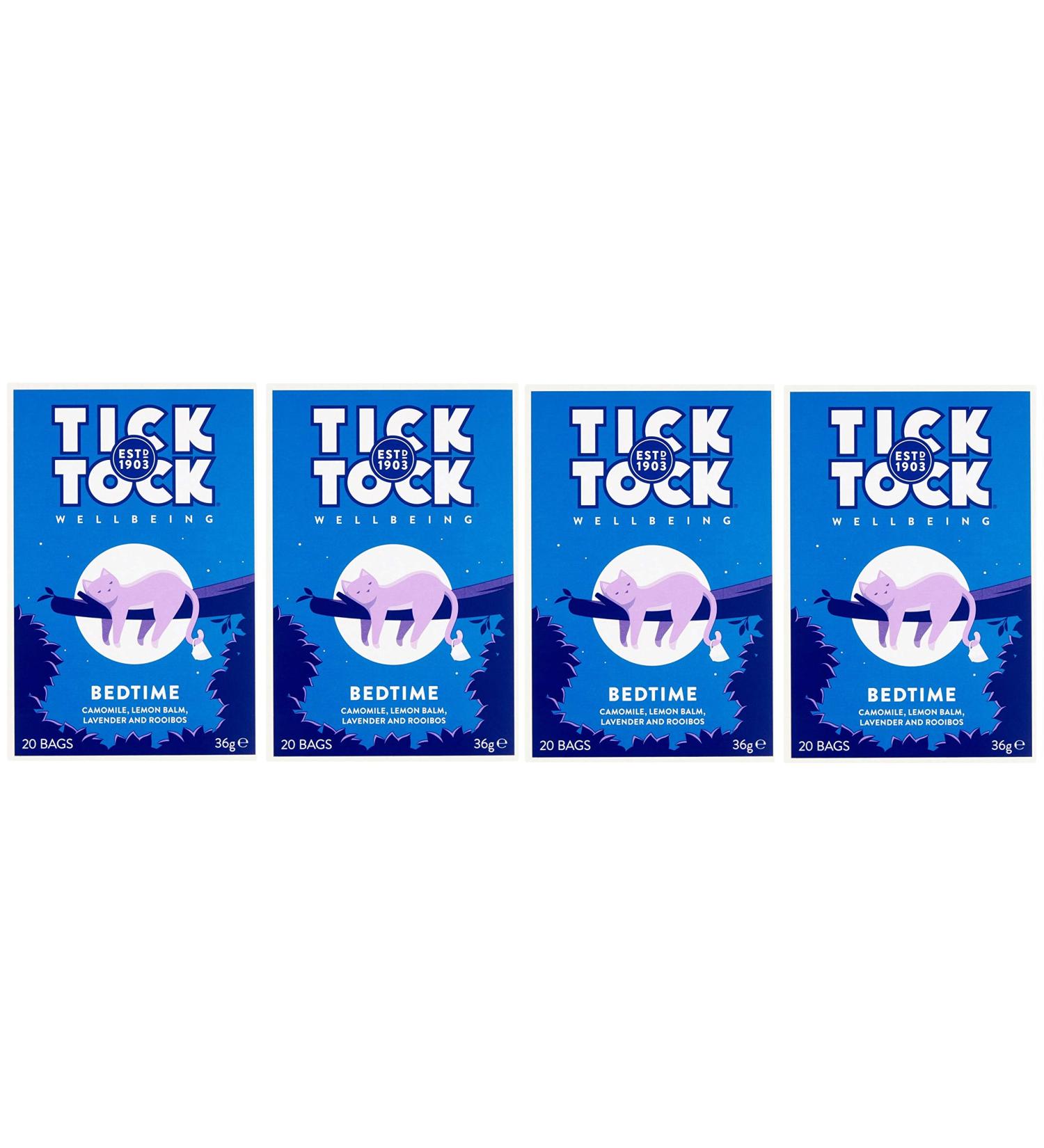 Lot de 4 sachets de th Tick Tock