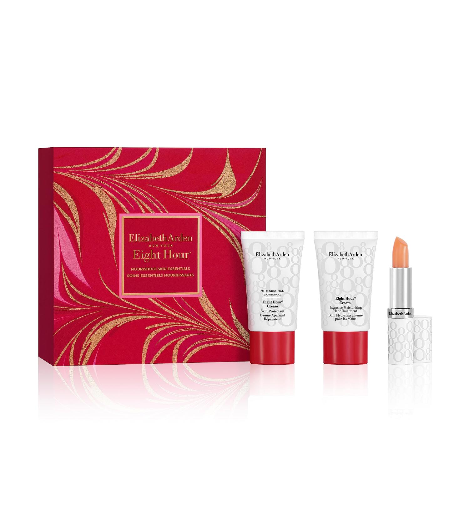 Elizabeth Arden - Eight Hour gift set: skin protection cream 15ml + lip protection pen 3.7g + intensive moisture -giving hand cream 15ml gift box for women gift set travel size