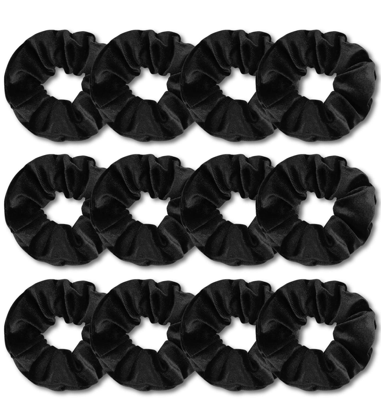 Kavya Hair Tie - 12 Soft Monochrome Elastic Scrunchies for Girls & Women | Perfect Hair Accessories - Buy Online on GoSupps.com