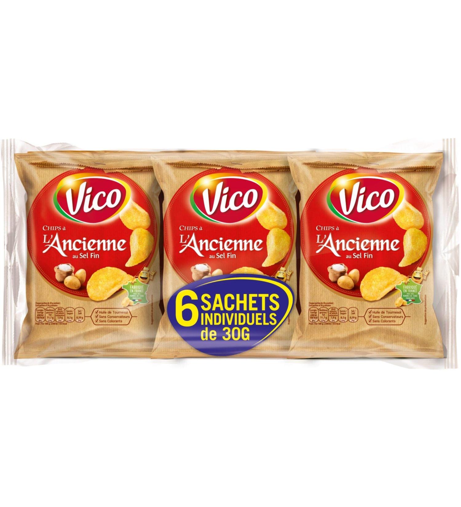 Vico Chip with Fine Salt, 6 x 30g