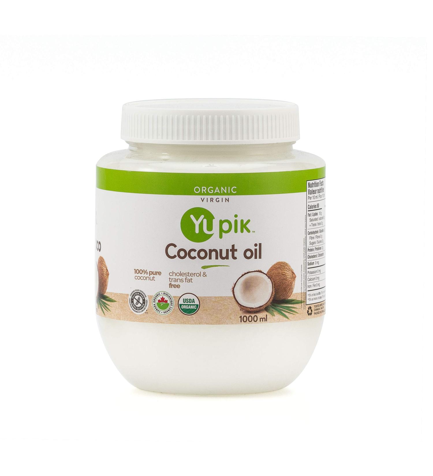 Yupik Organic Virgin Coconut Oil Non-GMO Vegan Gluten-Free 1 Kg - Buy Online on GoSupps.com