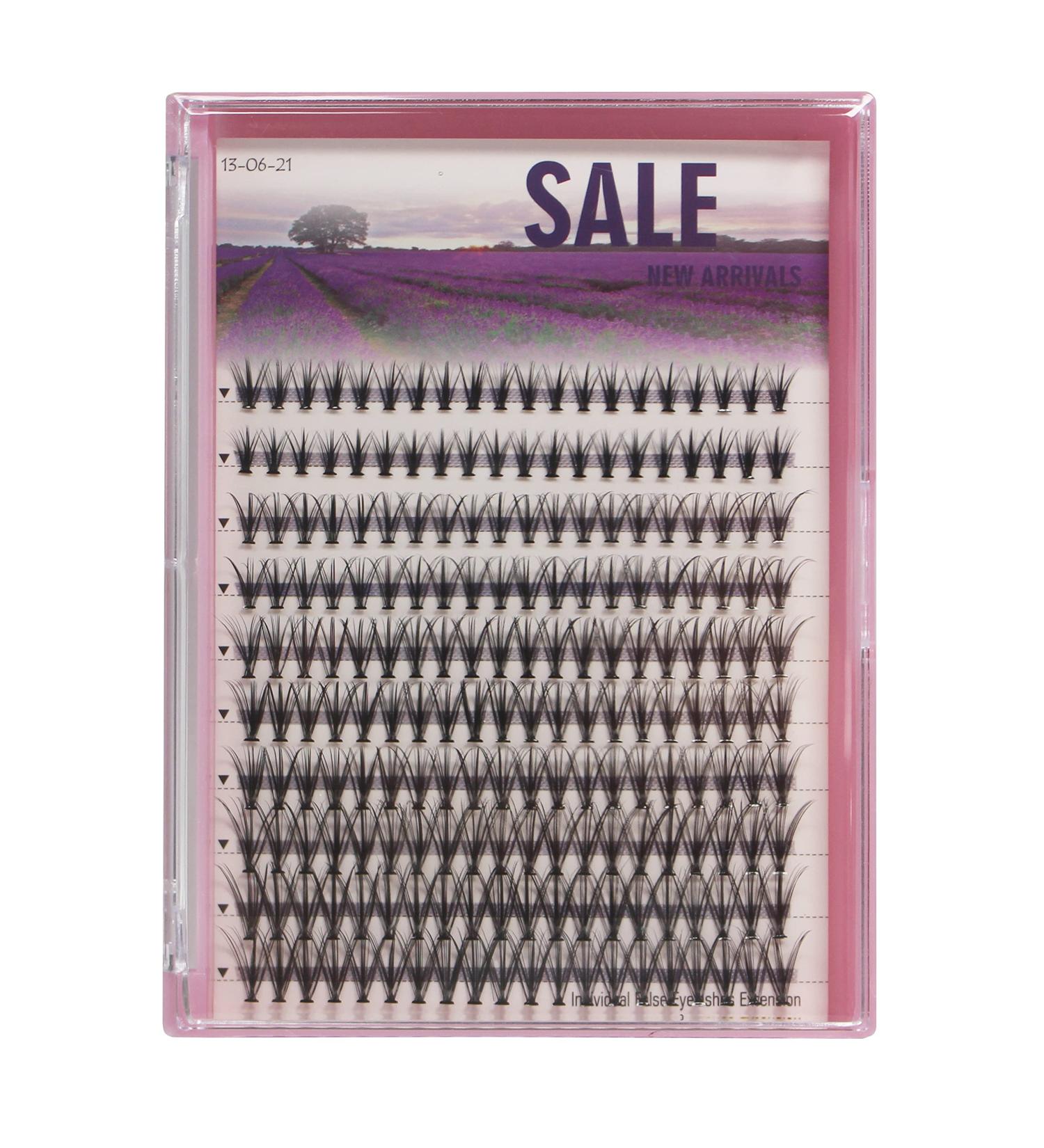 Vayator 20D 200 Clusters D Curl Professional Makeup False Eyelashes - Individual Extensions Cluster Eyelashes - Natural Soft Grafting - Choose from 8-18mm Mixed Lengths - Buy Online on GoSupps.com