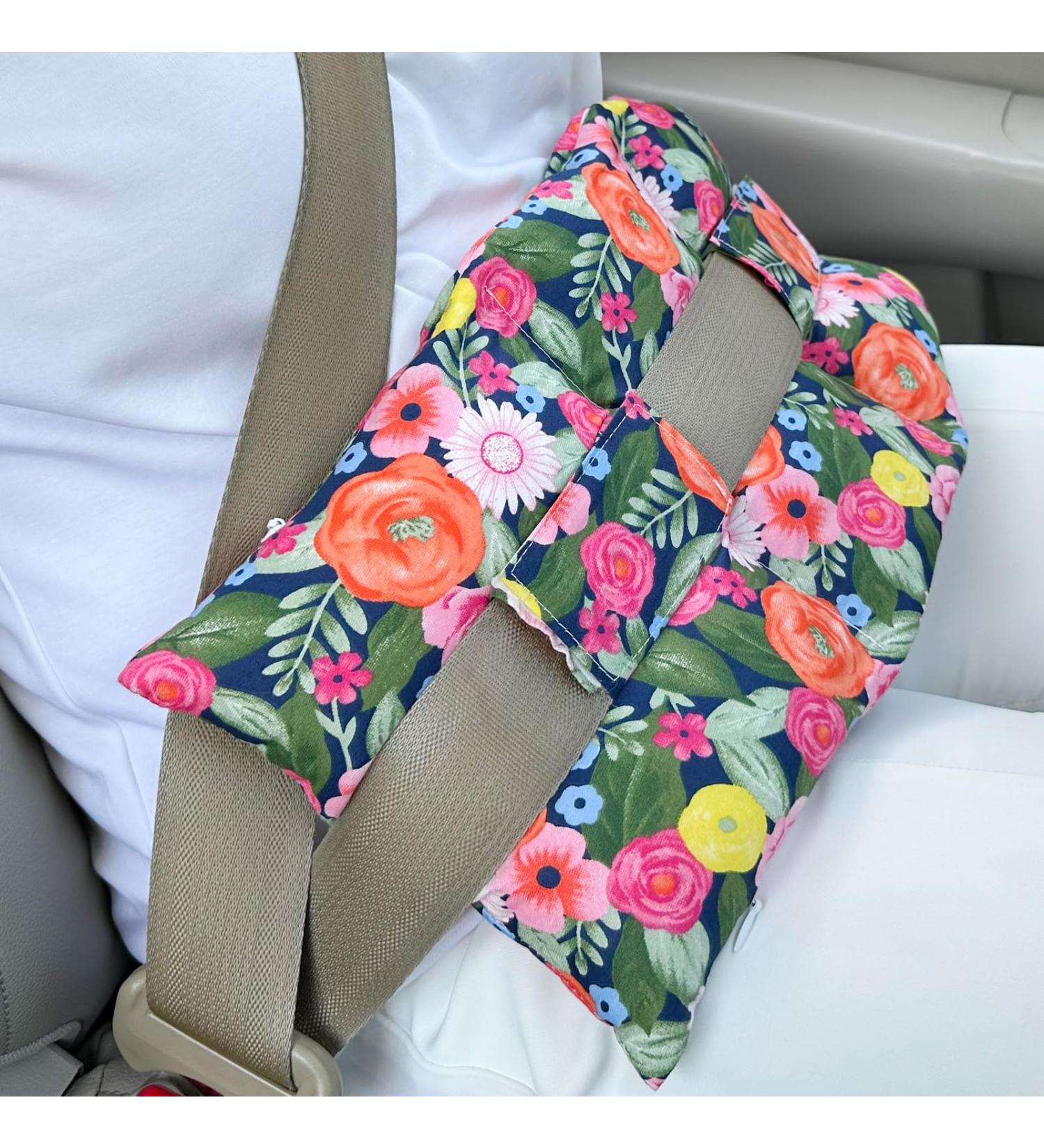 Cozy Seat Belt Pillow for Peritoneal Dialysis & Post-Surgery Comfort | Stoma Catheter G-Tube Protection | Cute Flower Design - Buy Online on GoSupps.com