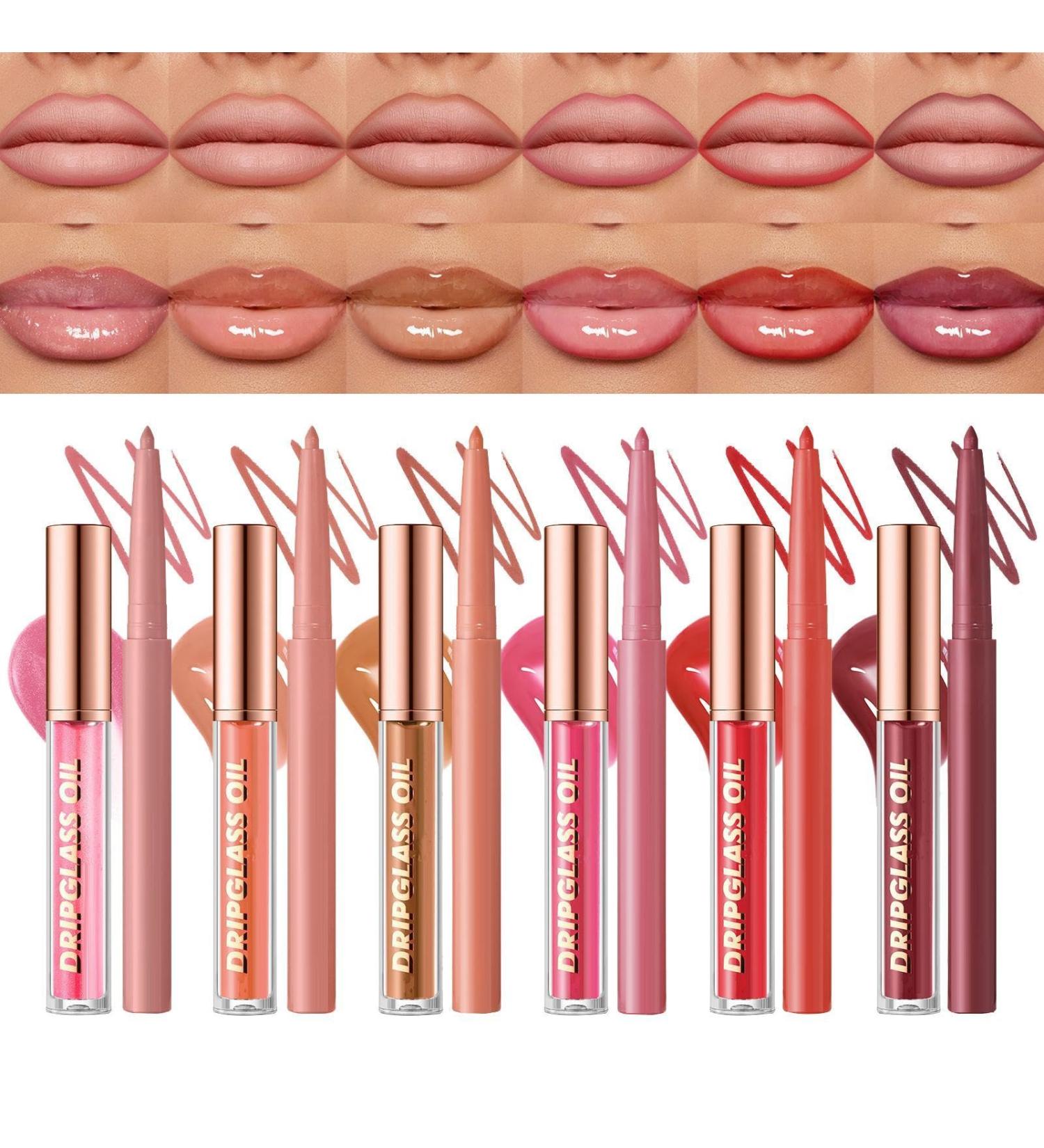  Generisch Lip Liner Lip Pencil - Moisturizing Color - Hydrating Lip Oil Lipstick - Long-lasting Lip Pencil and Lip Gloss Travel Kit - Buy Online on GoSupps.com