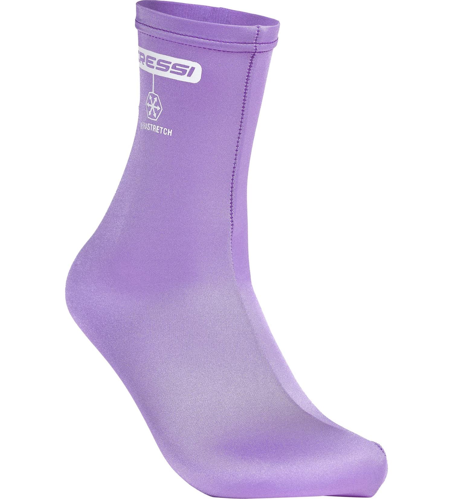Elastic Water Sport Adult Socks for Snorkeling, Scuba Diving | ULTRA STRETCH FIN SOCKS by Cressi: quality since 1946 Large-X-Large Lilac