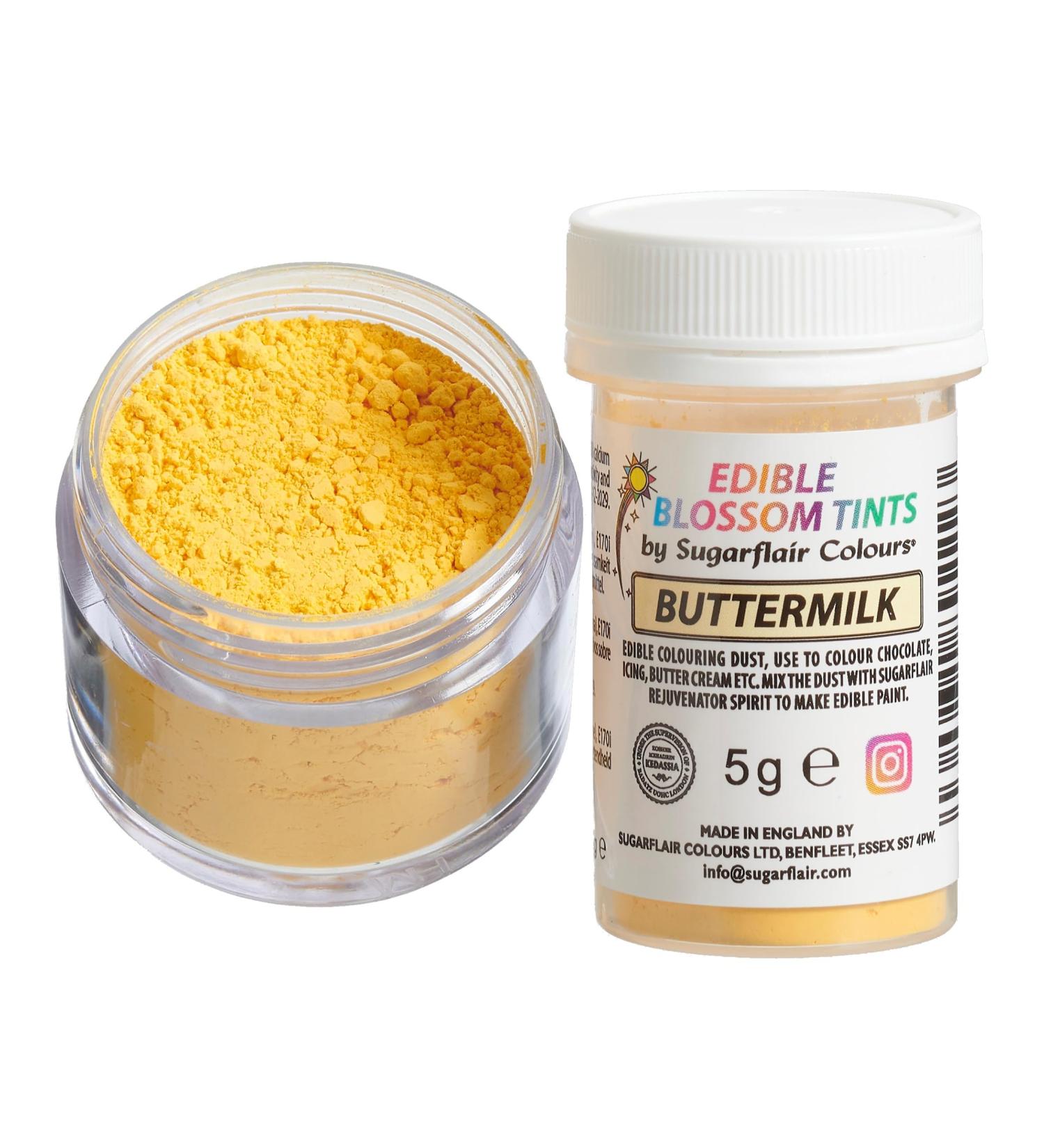 Sugarflair Buttermilk Food Colouring Powder Dust Use on Cake Surfaces Decorations or Colour Sugarpaste Fondant Icing Chocolate Buttercream Royal Icing Macarons and More! - 5g