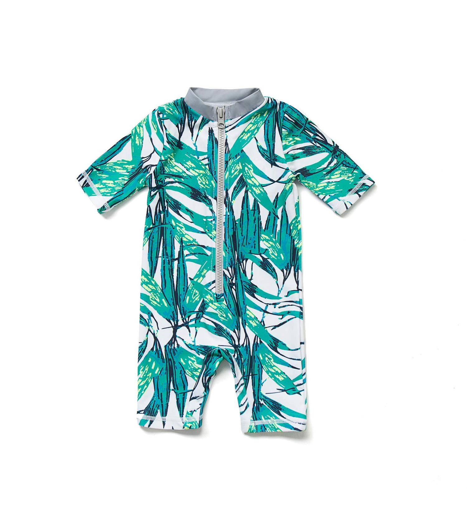 Baby Boys Sunsuit UPF 50+ Sun Protection with Zipper Swimwear & Sun Hat - Green 2-3 Years - Buy Online on GoSupps.com