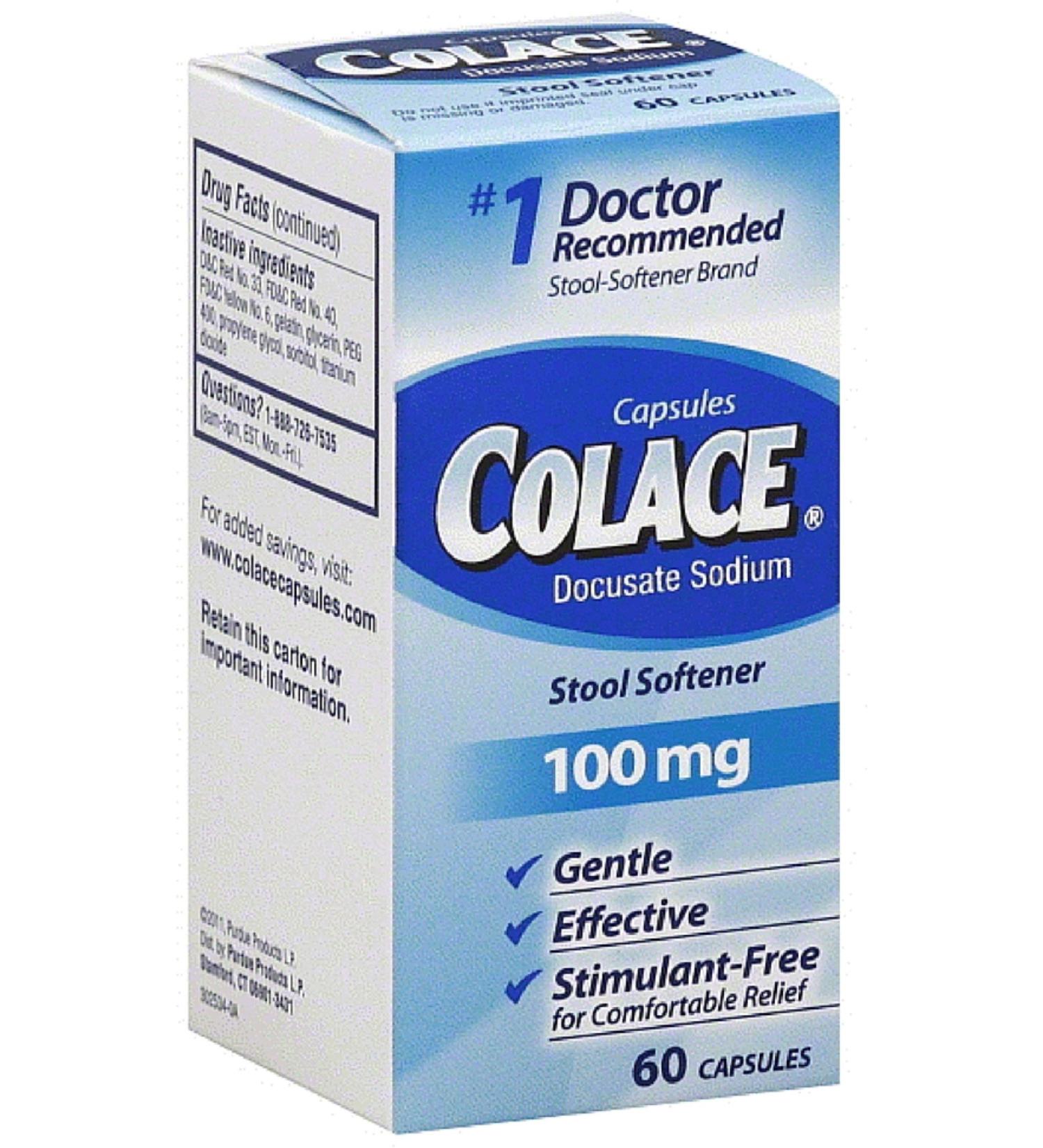 Colace Capsules 60ct Size 60ct Colace Capsules 60ct