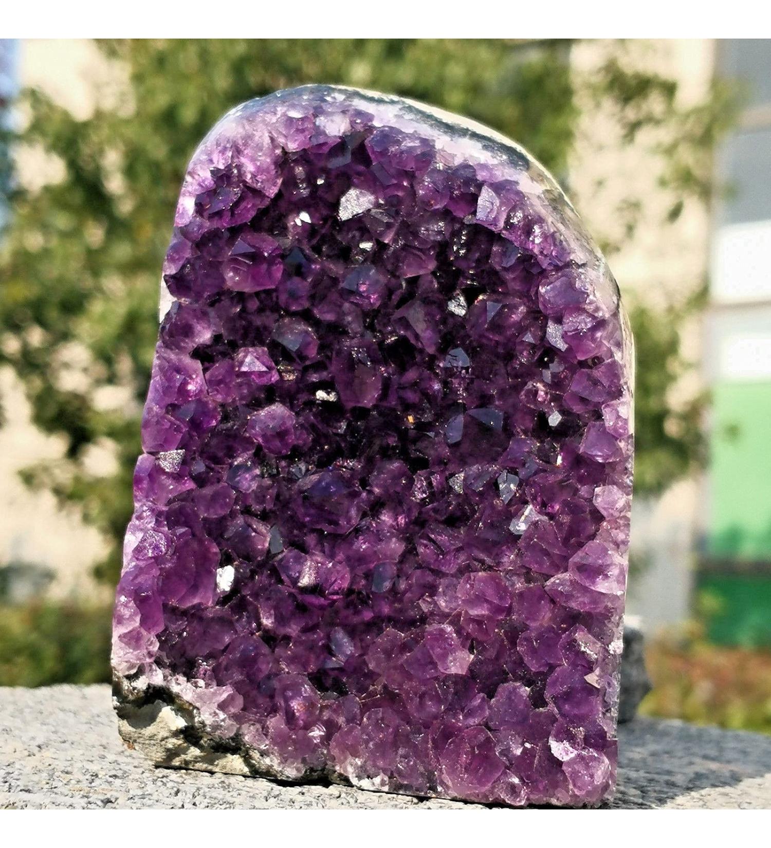 Natural Amethyst geode Quartz Cluster Crystal Specimen Reiki Stone kaixun (Size : 400g) - Buy Online on GoSupps.com