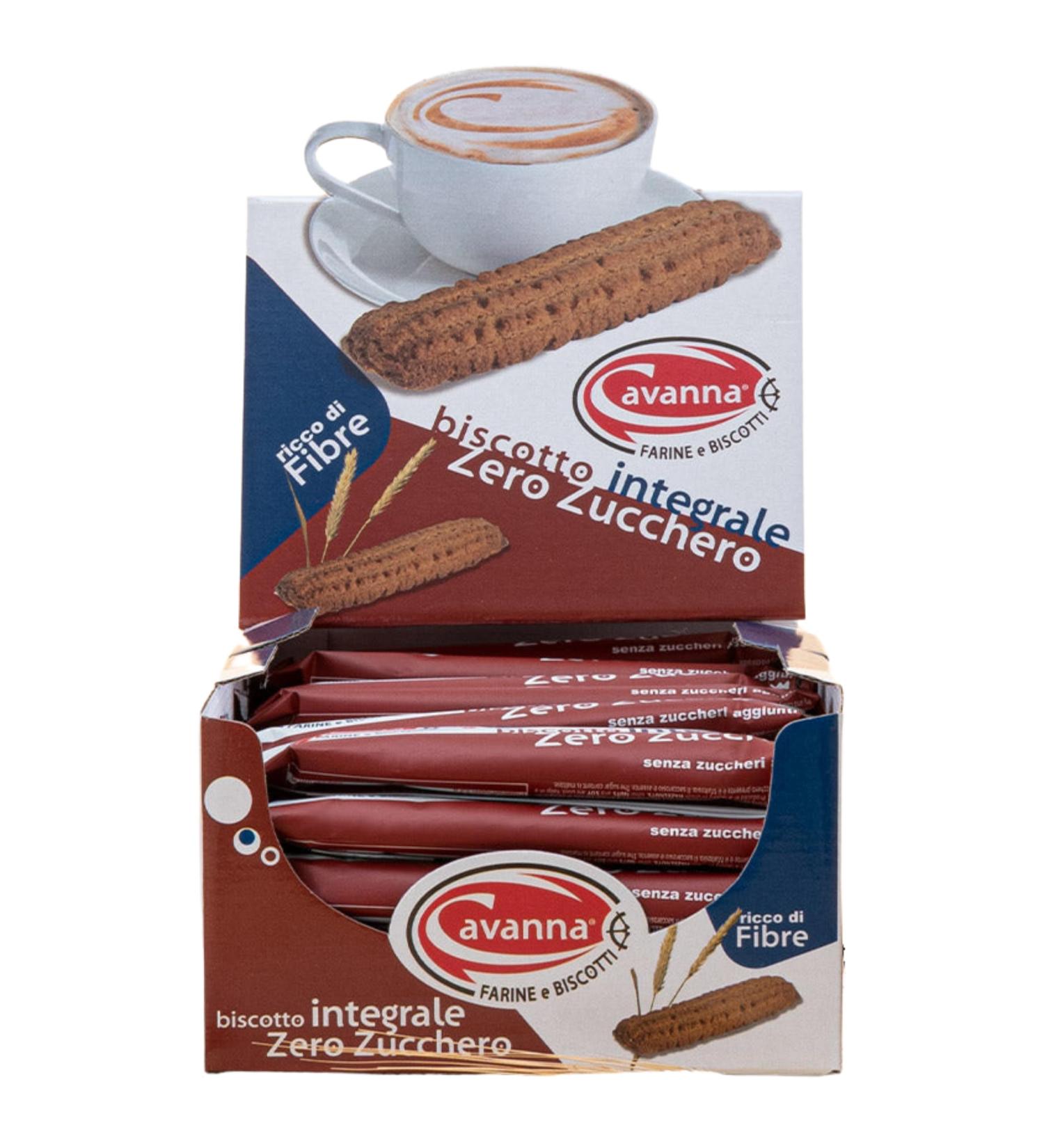  Cavanna Cavanna Whole sugar-free cookies individually wrapped 30 g - High in fibre (display 30 pieces) - Made in Italy - Buy Online on GoSupps.com