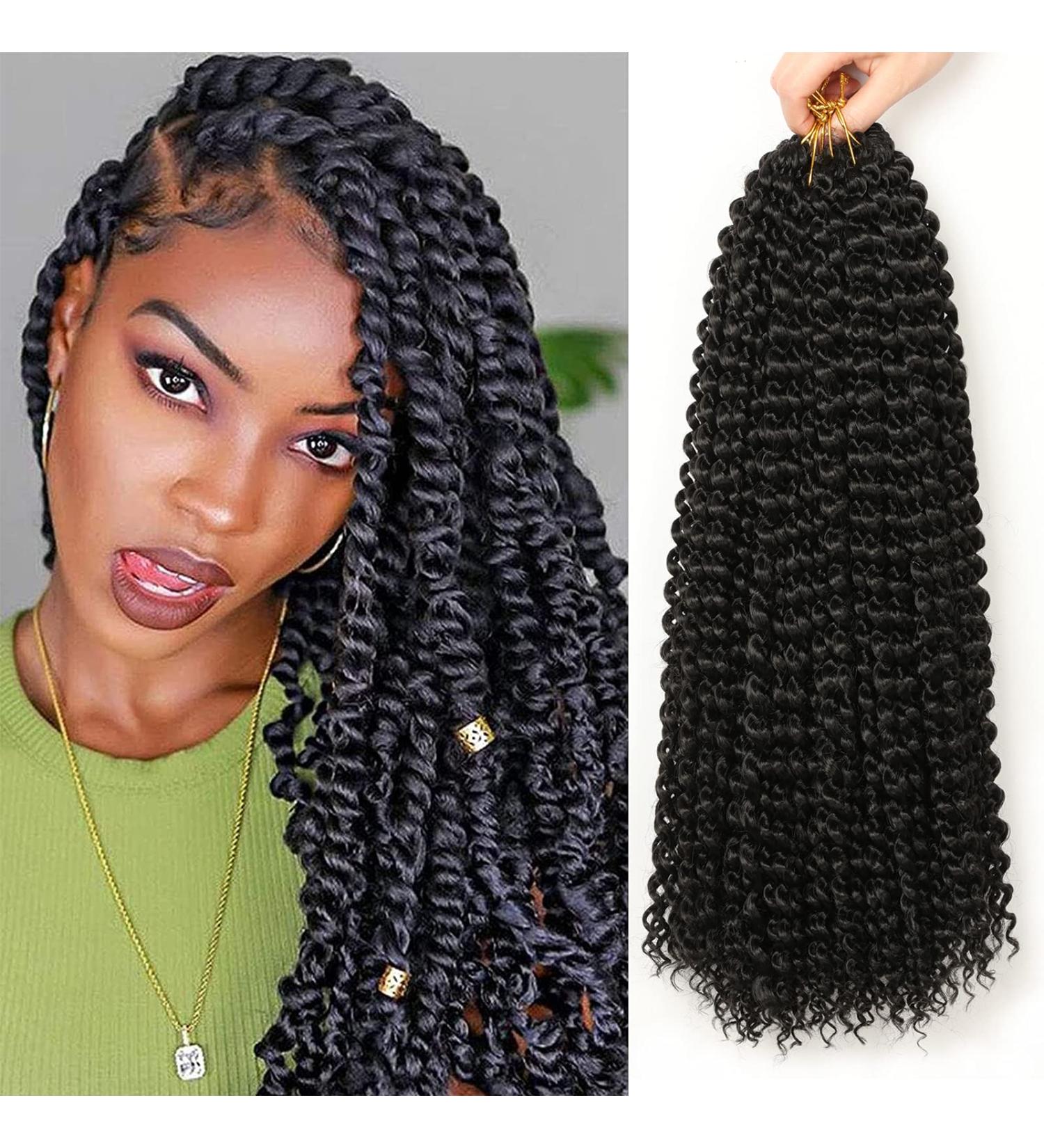 Passion Twist Hair - 6 Packs 18-Inch Braids Extensions for Crochet Hair - Synthetic Faux Locs (1B#) - Economy Package - Buy Online on GoSupps.com