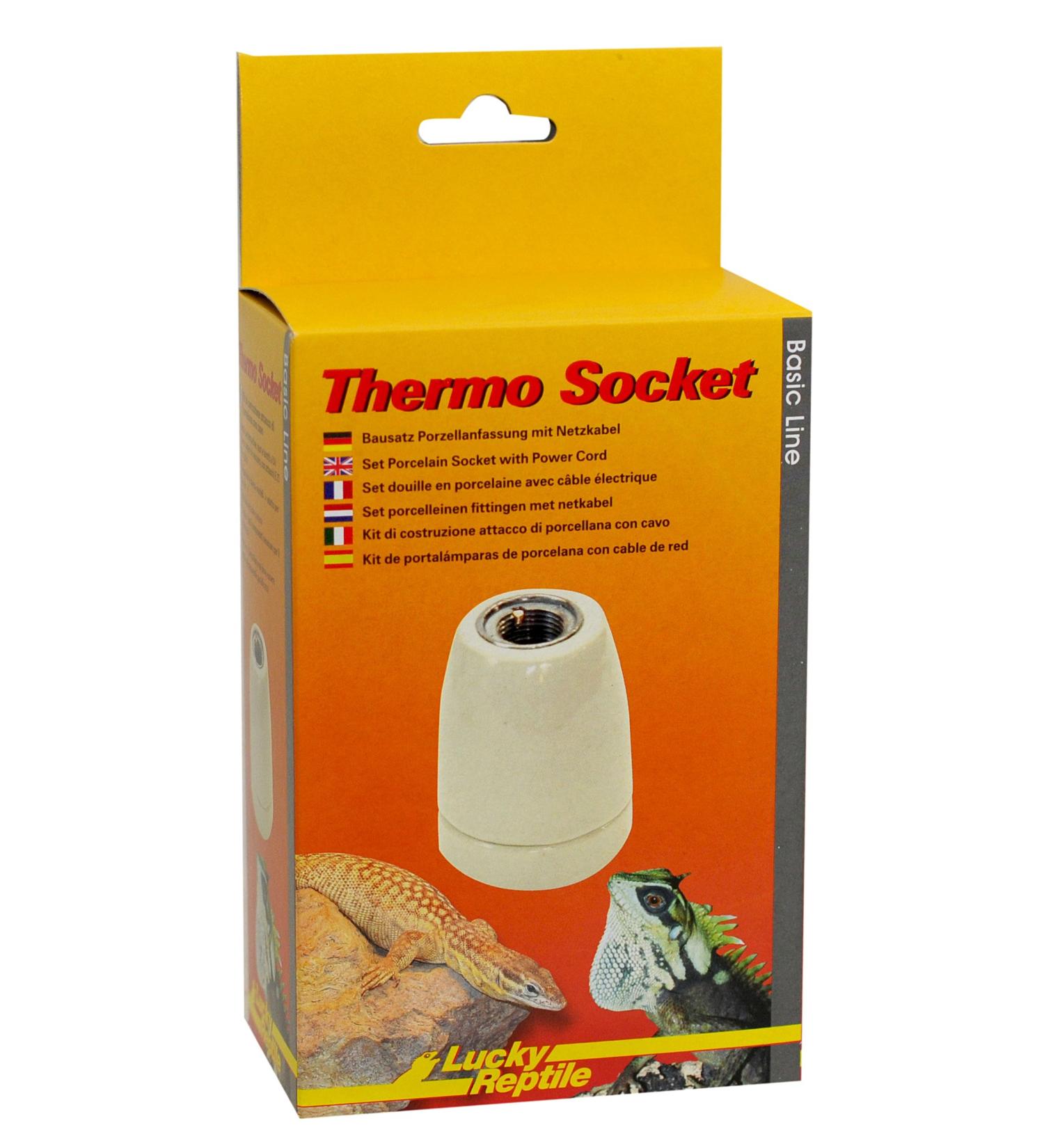 Buy Lucky Reptile Thermo Socket - E27 Porcelain Lamp with Power Cable & Assembly | Terrarium Accessories for Up to 150W - International Shipping - Buy Online on GoSupps.com
