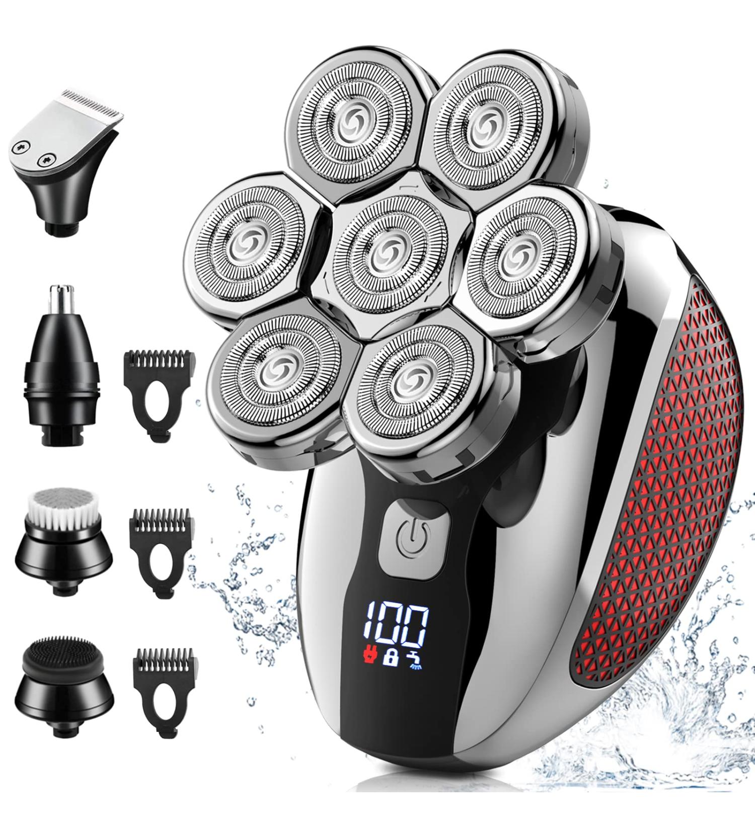 Buy Glatens Electric Razor Men 7D - 5 in 1 Waterproof Rotary Shaver & Grooming Set | JK1800 - Buy Online on GoSupps.com