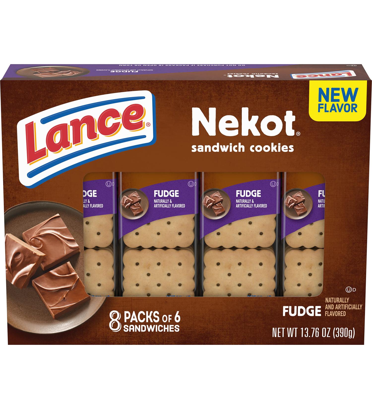 Lance Nekot Fudge Sandwich Cookies - 8 Count Box - Buy Online on GoSupps.com