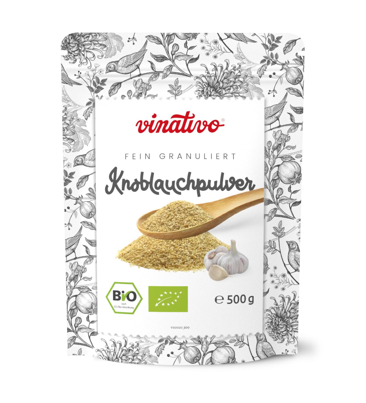 Organic Garlic Powder 500g - Finely Granulated Quality from Controlled Organic Cultivation - Buy Online on GoSupps.com