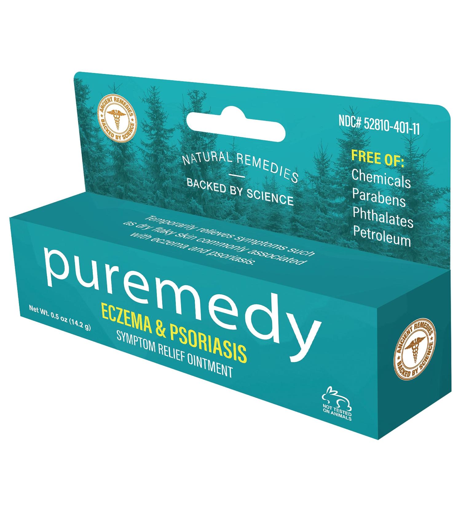 Puremedy Eczema & Psoriasis Relief Ointment - Natural Homeopathic Salve for Dry, Itchy Skin - 0.5 oz - Buy Online on GoSupps.com