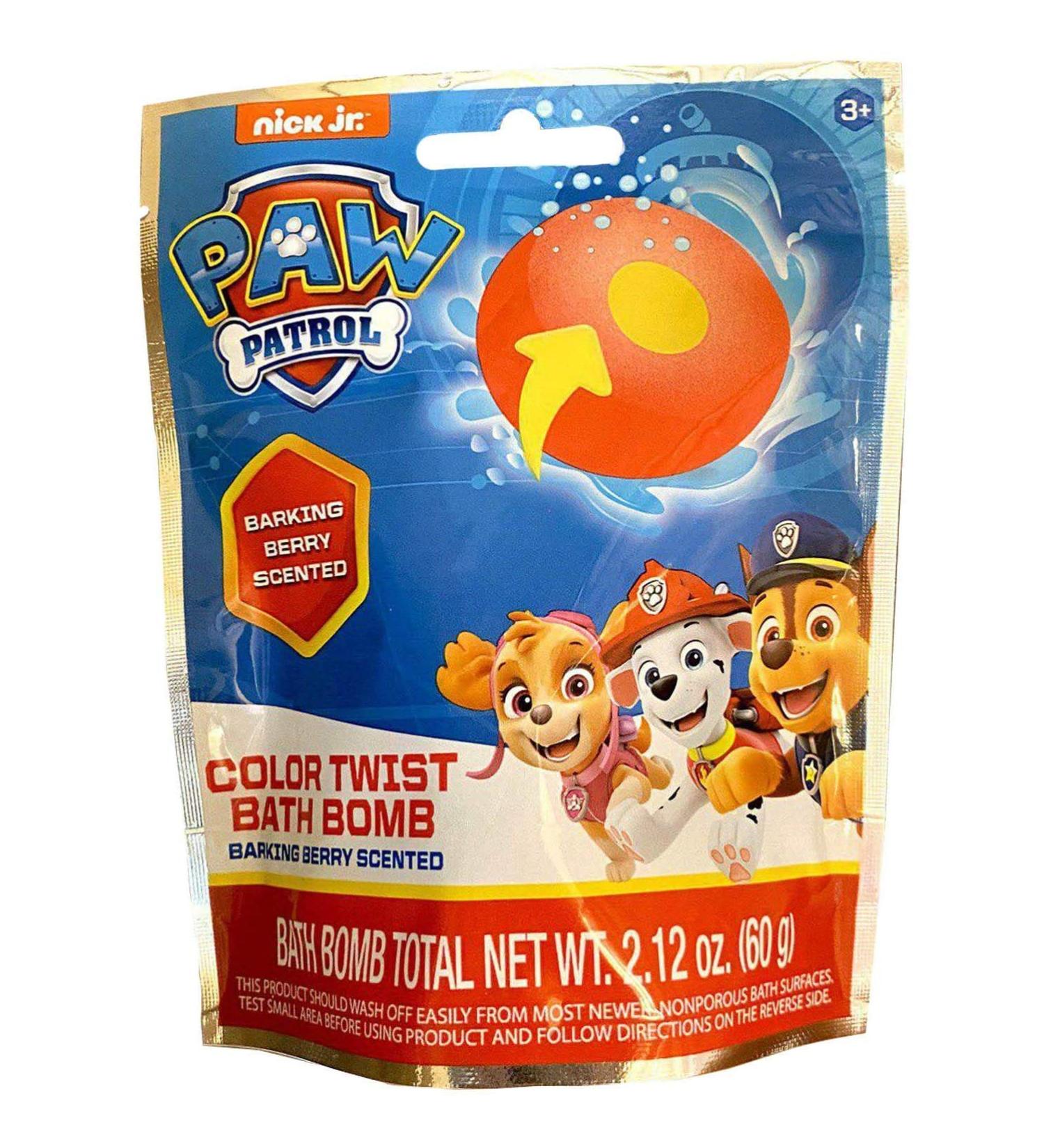 Limited Edition Paw Patrol Color Twist Bath Bomb Berry Scent  2.12 Ounce  Orange  Small  Berry