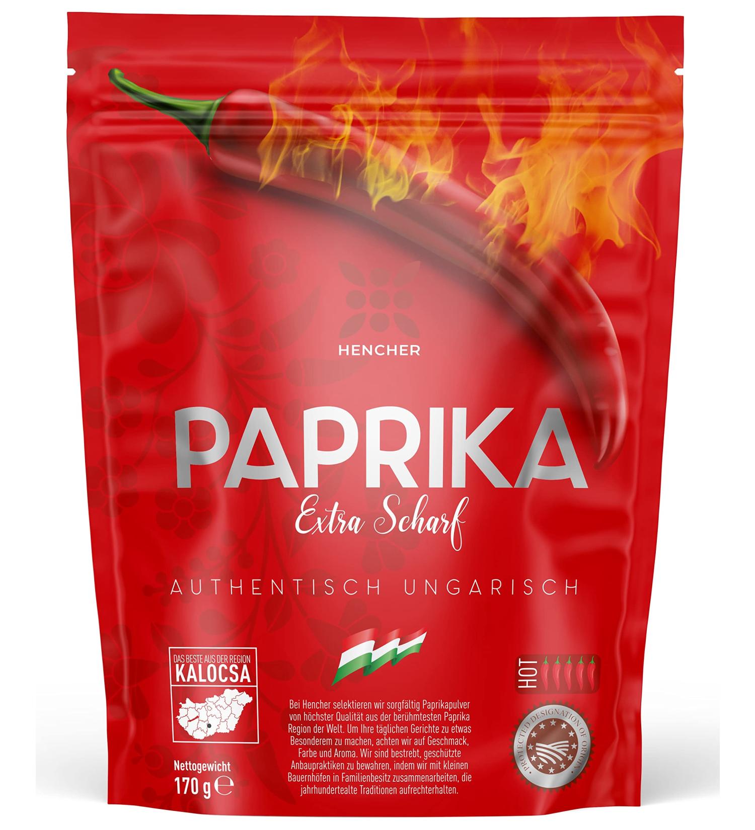 Extra Hot Hungarian Paprika Powder - 170g Authentic Delicatessen from Kalocsa Ideal for International Shipping - Buy Online on GoSupps.com